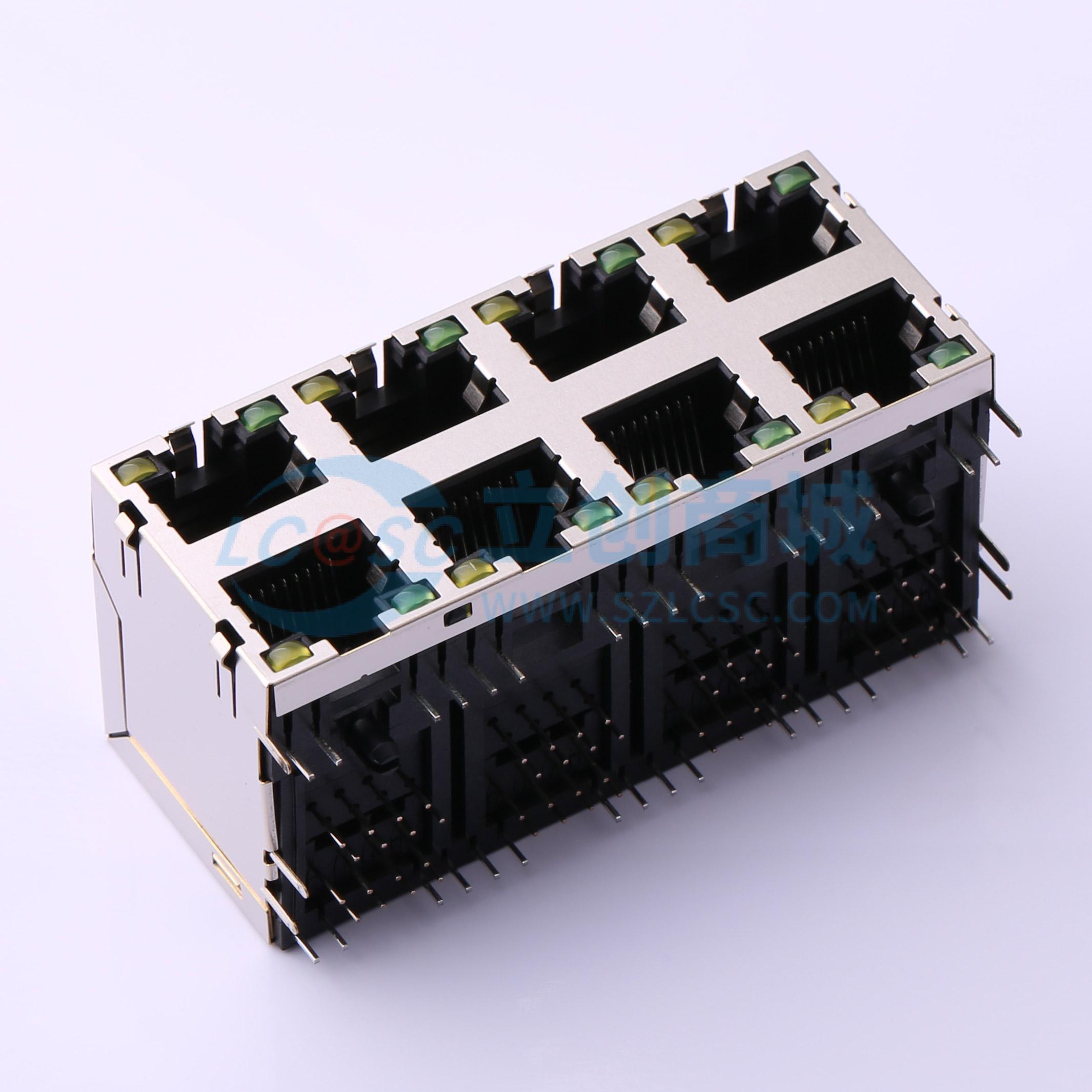 点击查看大图 HC-RJ45-059C-2*4-1实物图