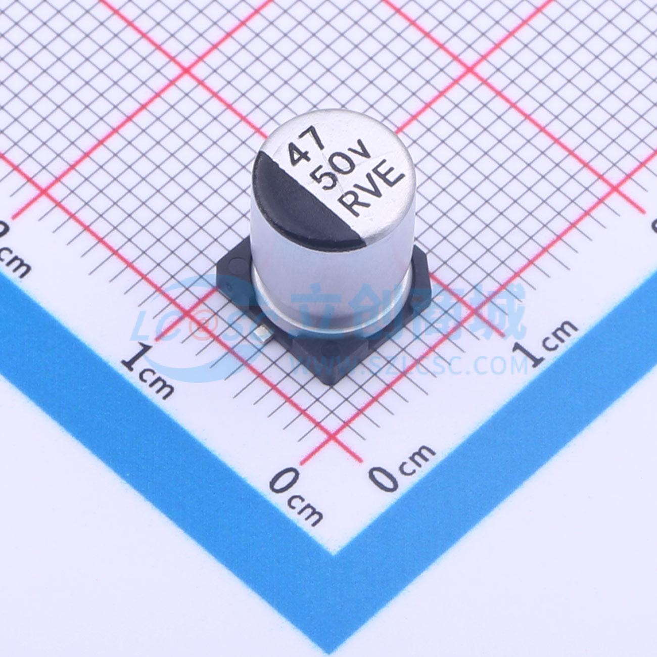 点击查看大图 RVE1H470M0810实物图