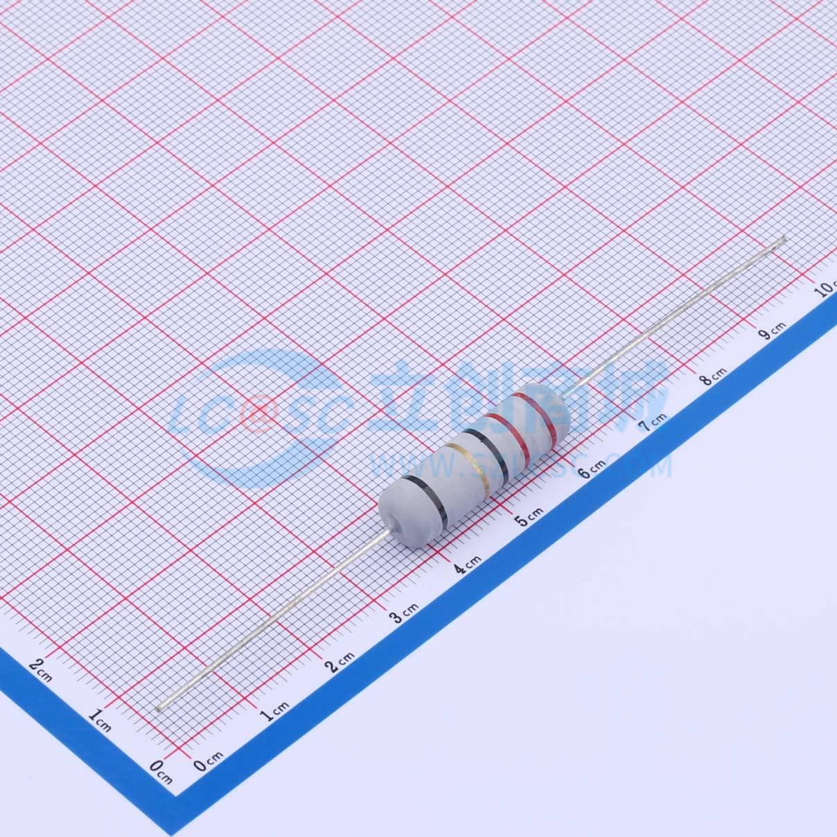 点击查看大图 KNP5W-22Ω±5%-CP实物图