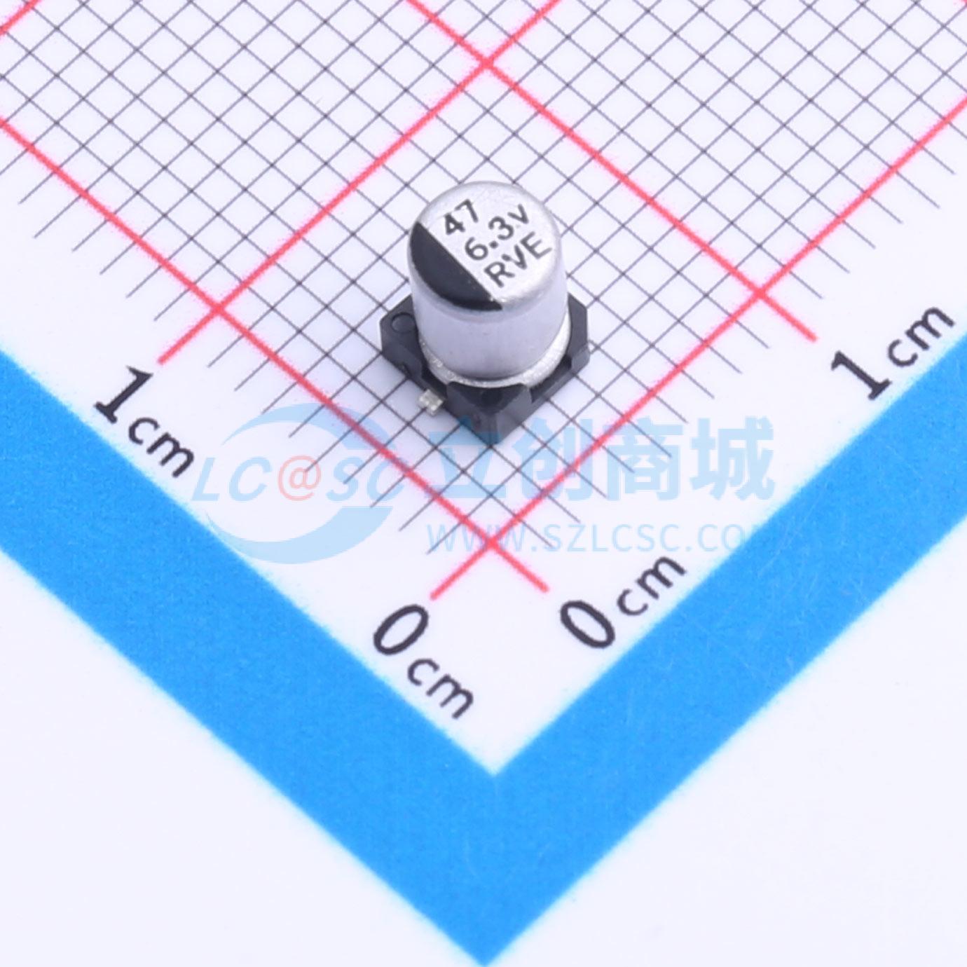 点击查看大图 RVEA0J470M0405实物图