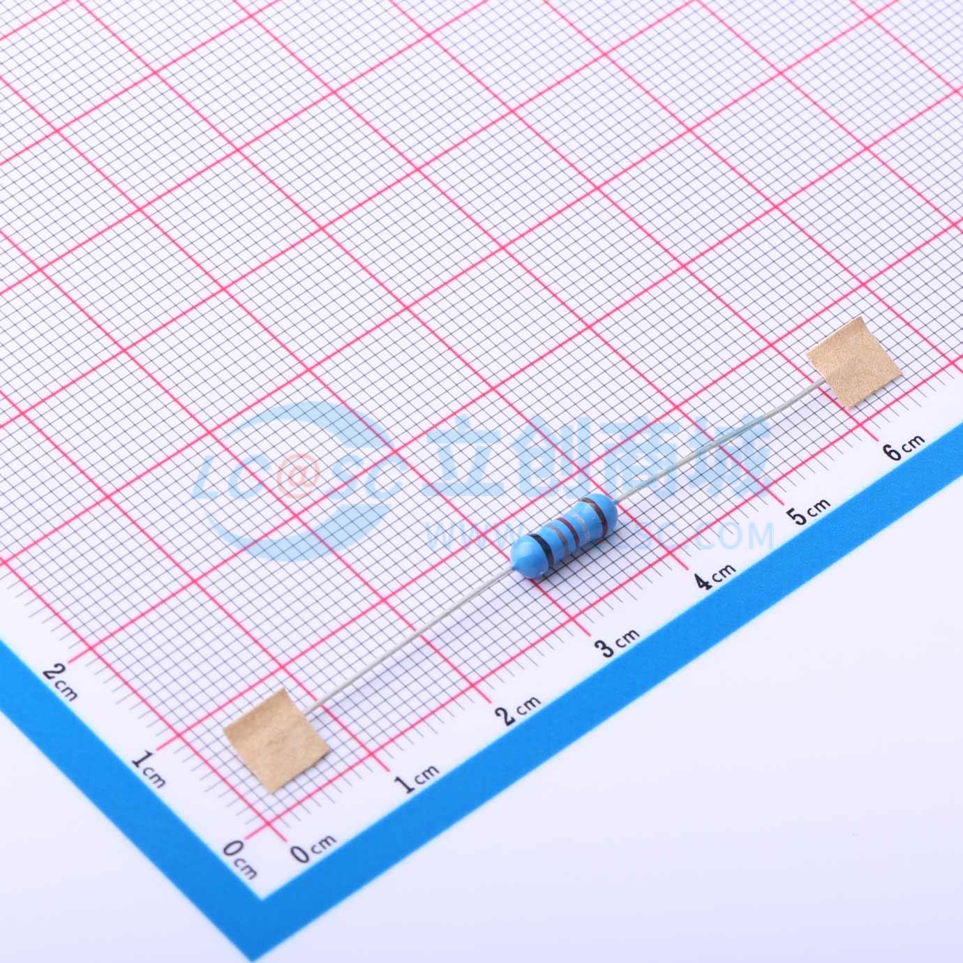 点击查看大图 MF1/2W-0Ω82±1%-2T52实物图