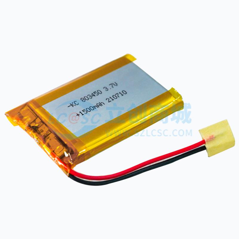 803450-1500mAh-3.7V实物图