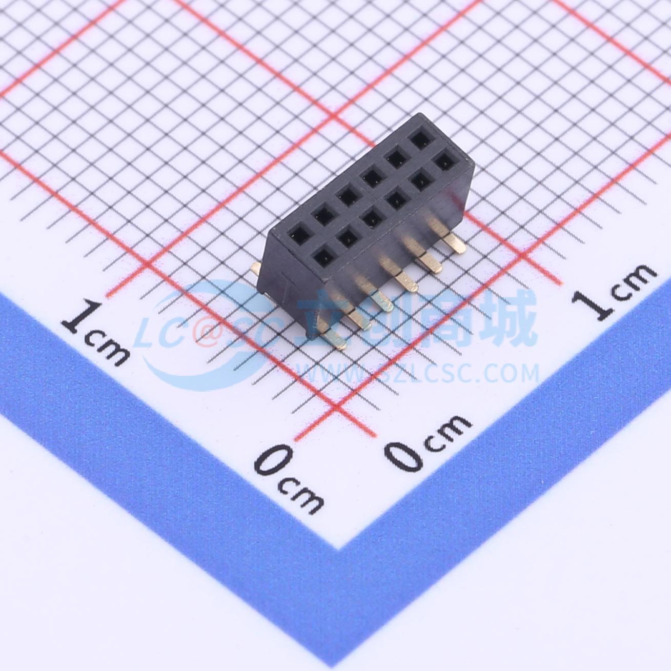 点击查看大图 KH-1.27FH-DZ2X6P-H4.3-SMT实物图