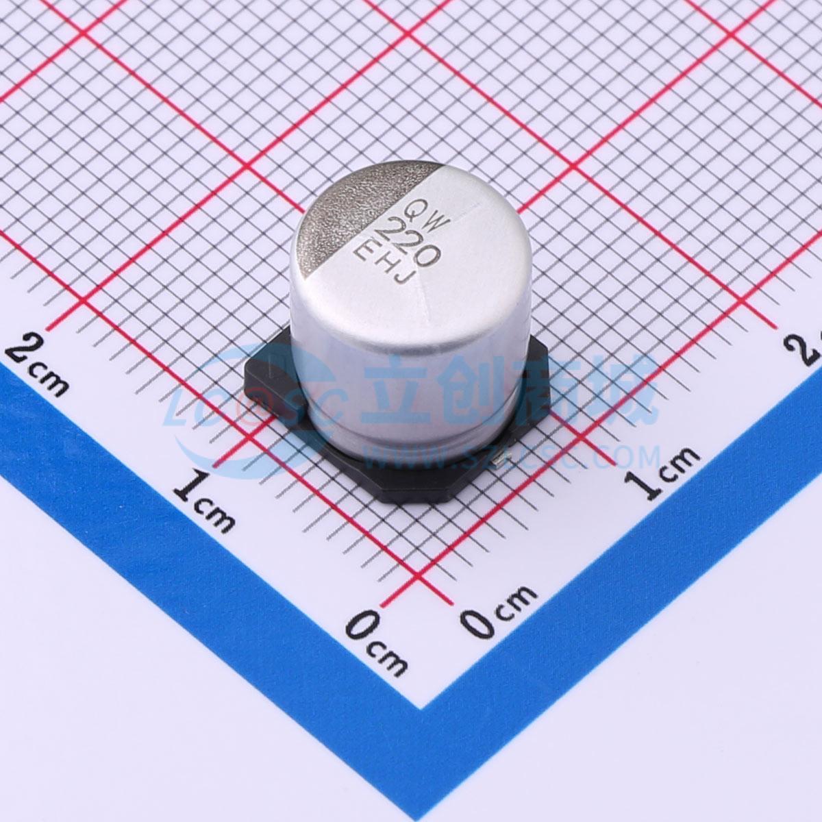 点击查看大图 EMHJ250ARA221MJA0G实物图