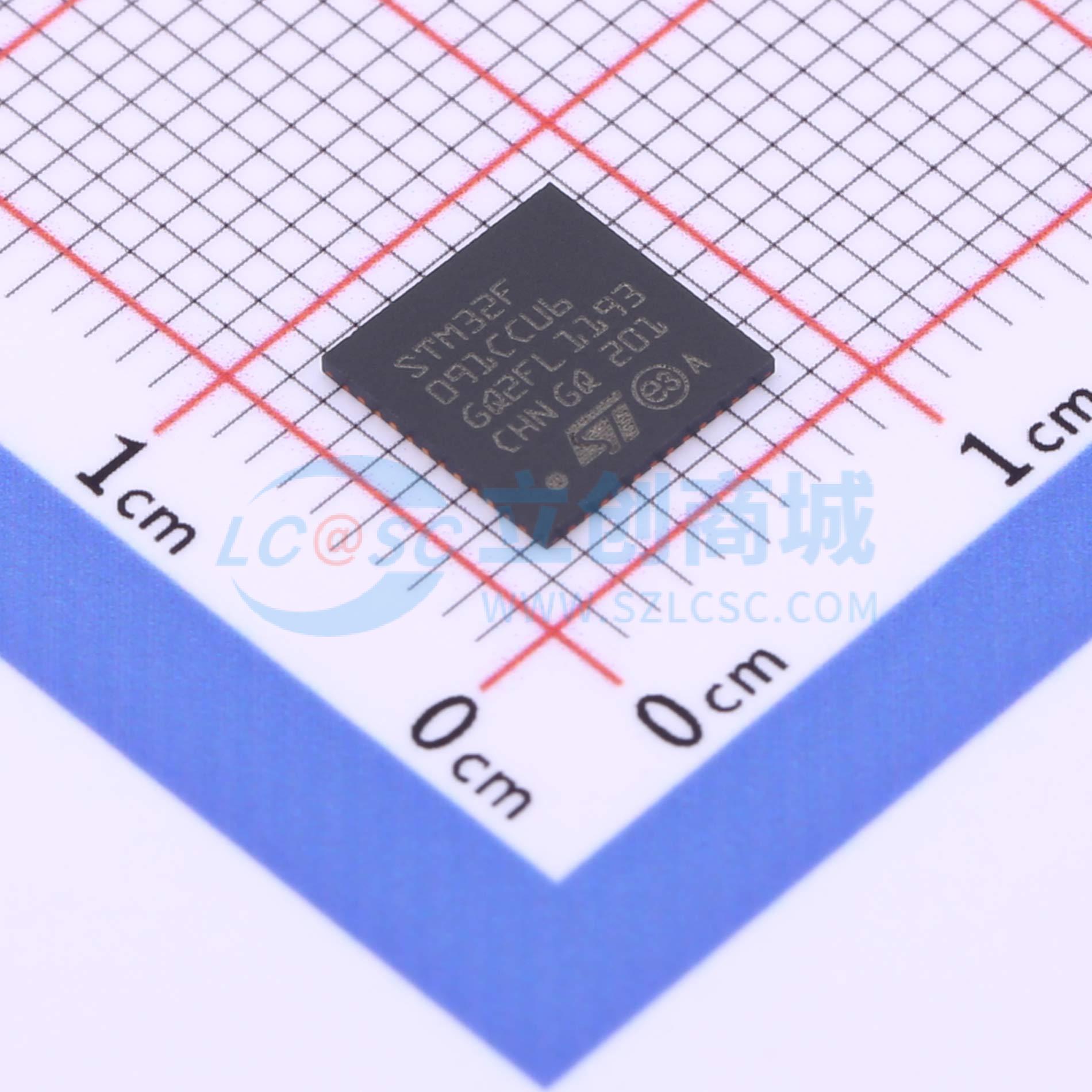 点击查看大图 STM32F091CCU6TR实物图