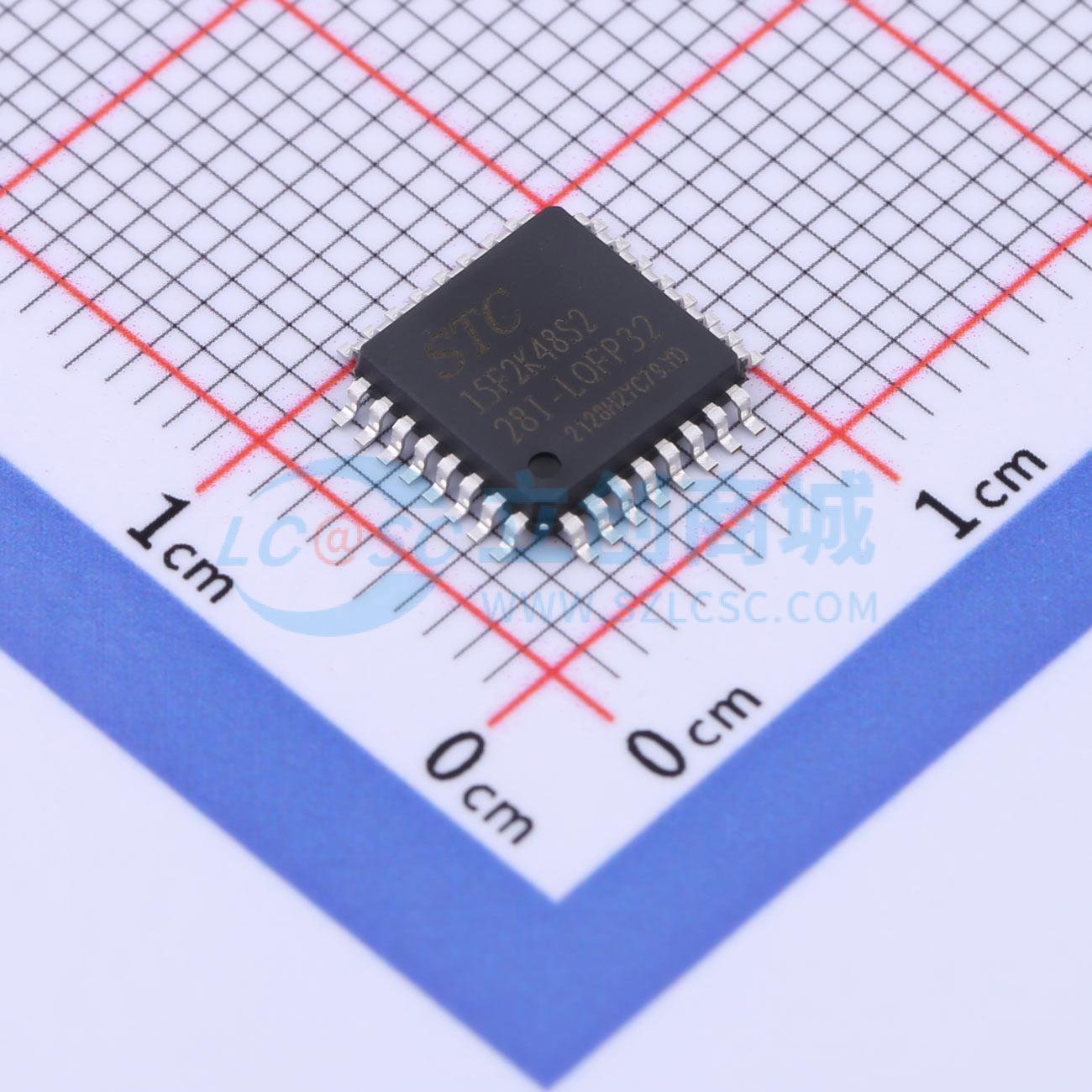 点击查看大图 STC15F2K48S2-28I-LQFP32实物图
