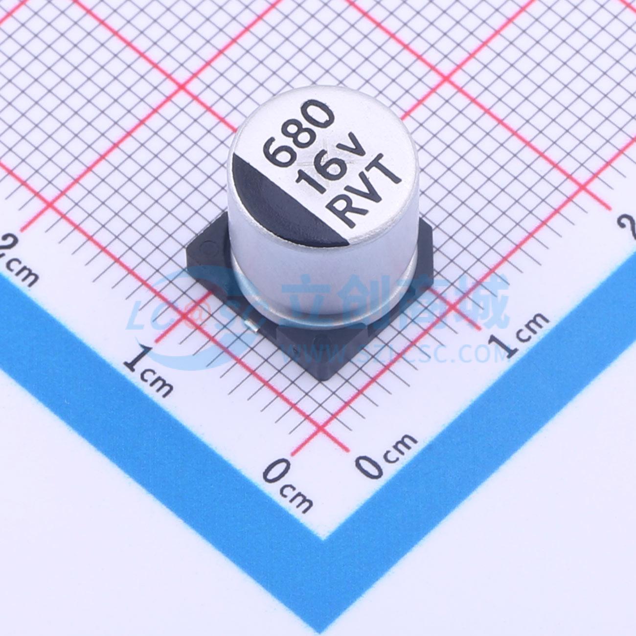 点击查看大图 RVT1C681M1010实物图