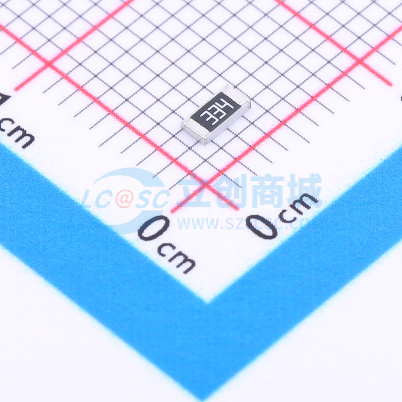 点击查看大图 FRC1206J334 TS实物图