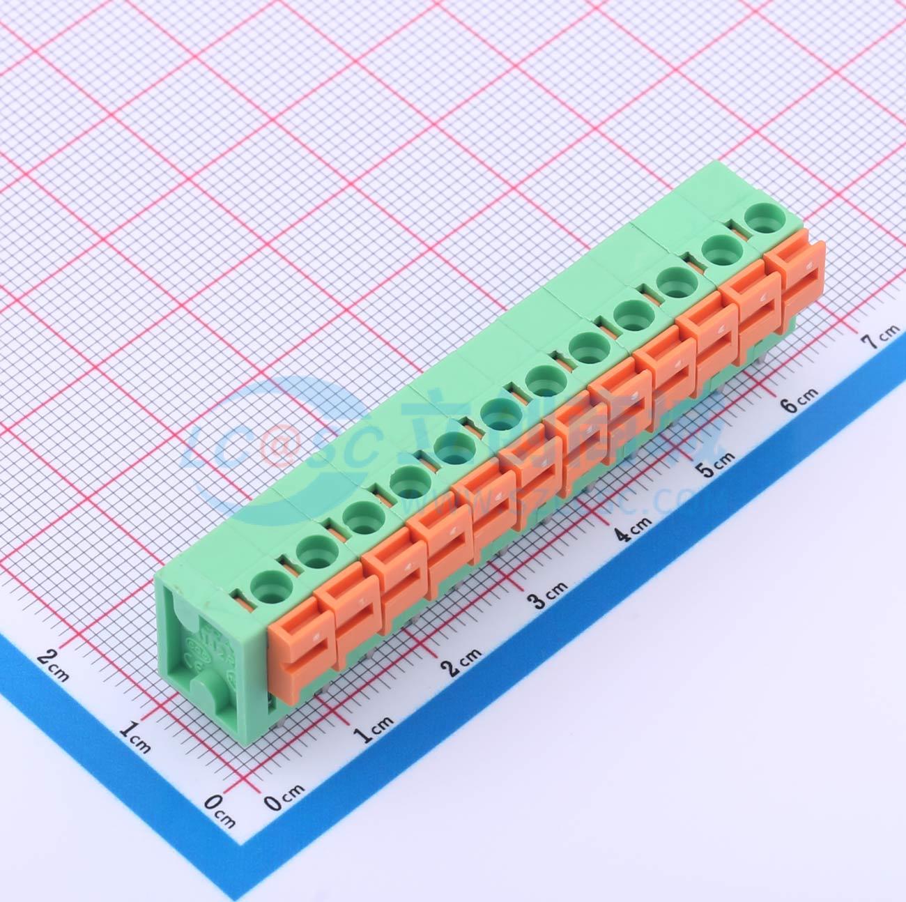 点击查看大图 DB142V-5.08-12P-GN实物图
