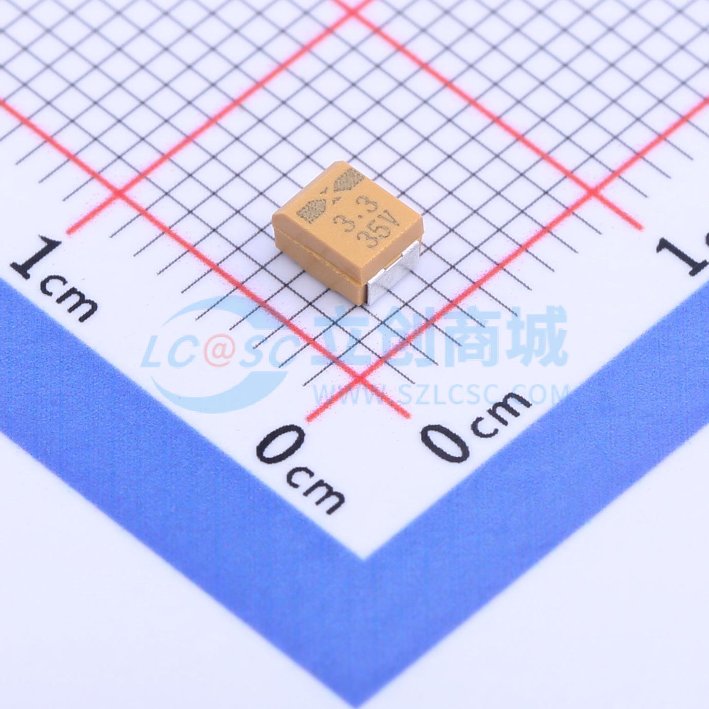 点击查看大图 CA45-B-35V-3.3uF-K实物图