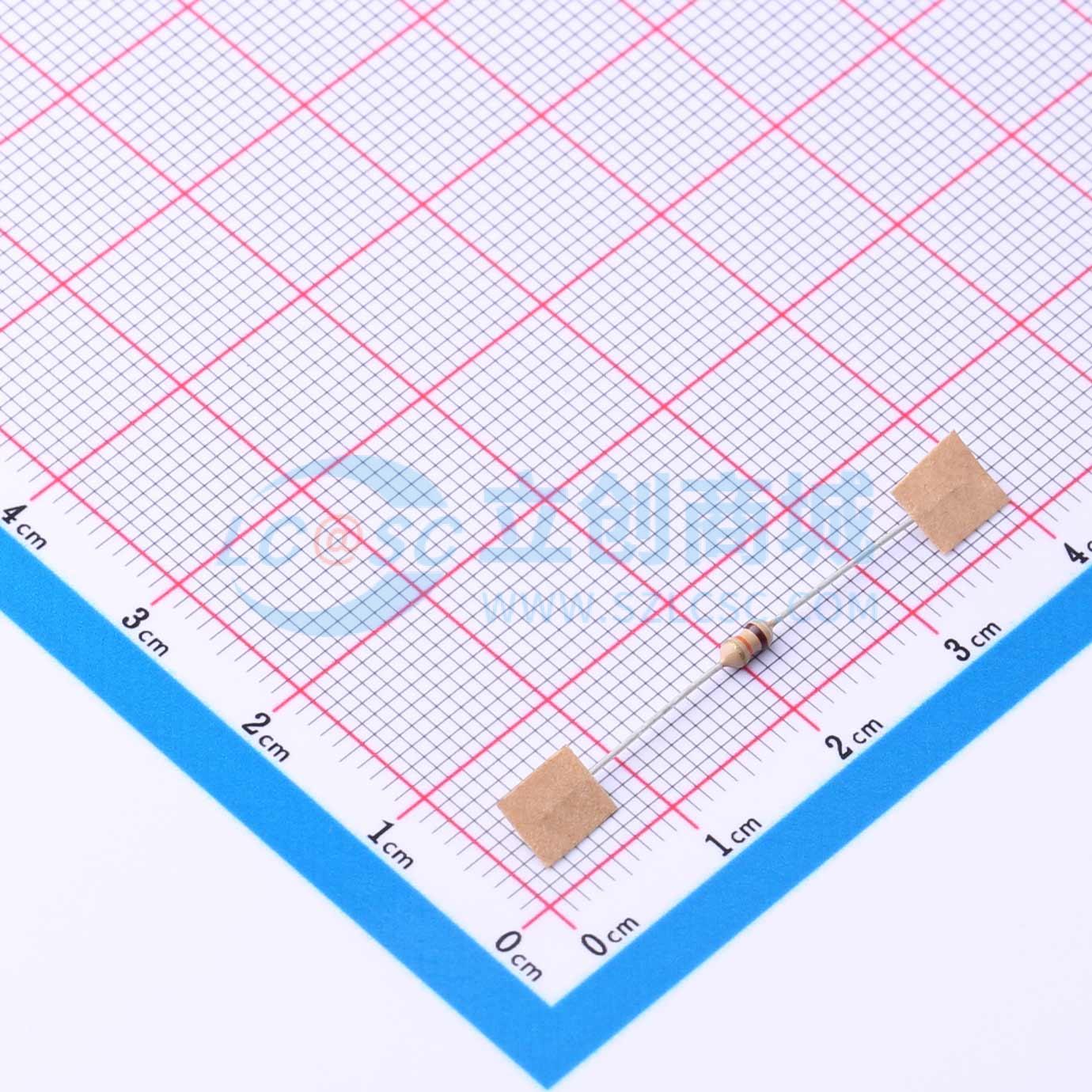 点击查看大图 CR1/8W-91K±5%-OT26实物图