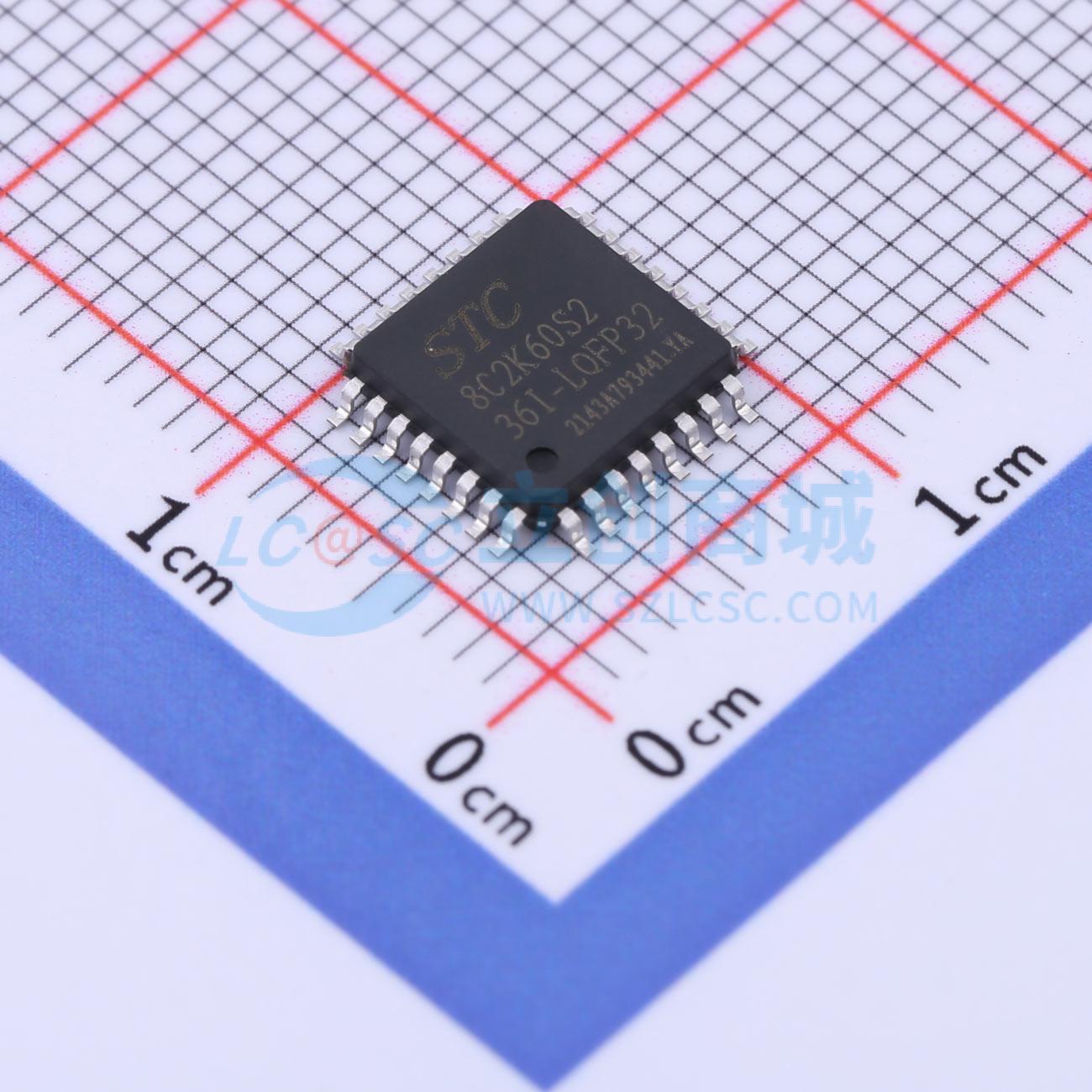 点击查看大图 STC8C2K60S2-36I-LQFP32实物图