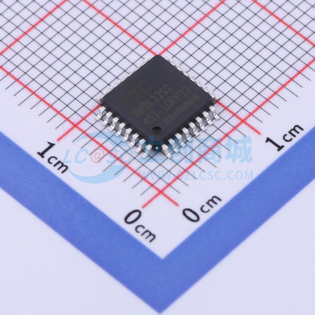 点击查看大图 STC8H3K32S2-45I-LQFP32实物图