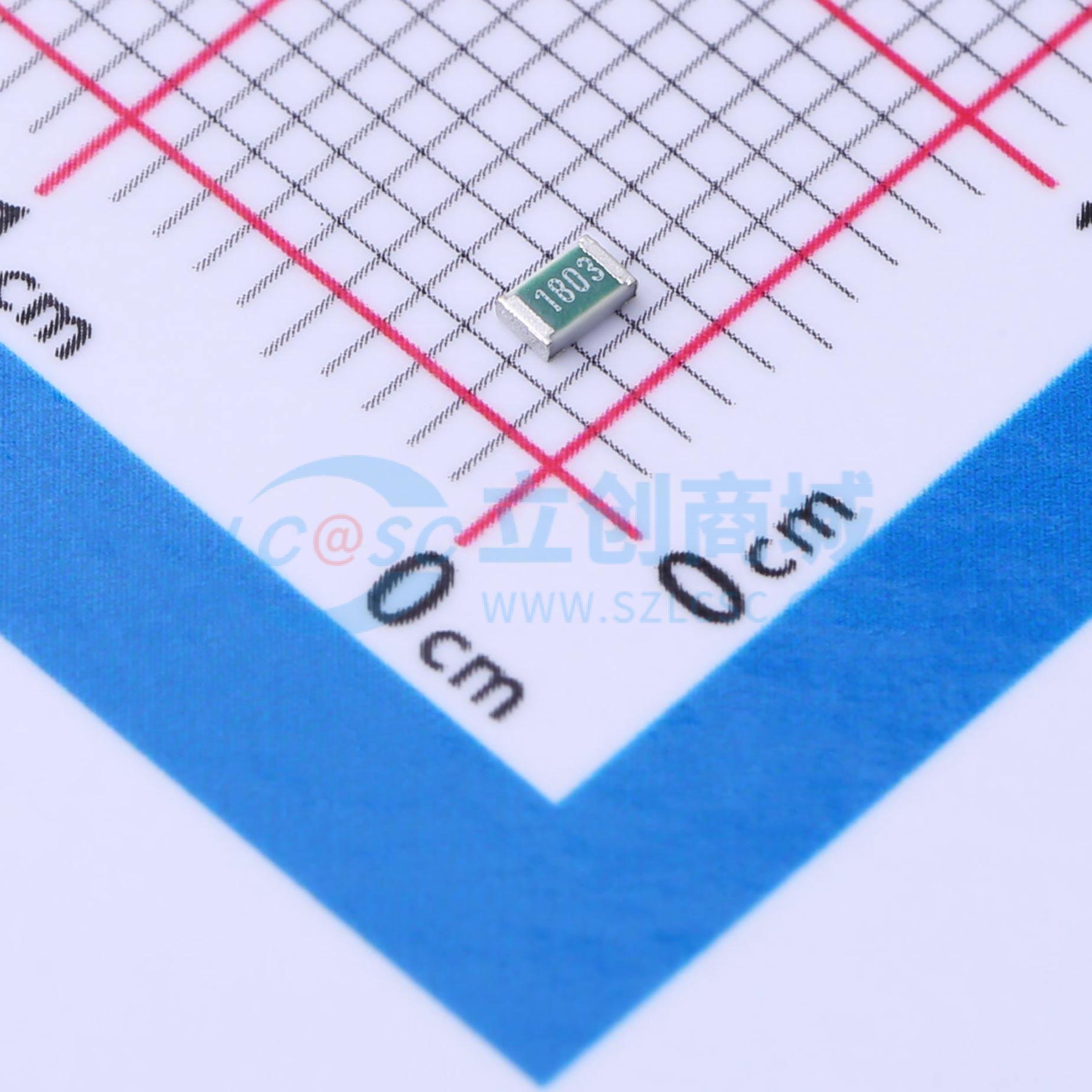 点击查看大图 TNPW0805180KBEEA实物图