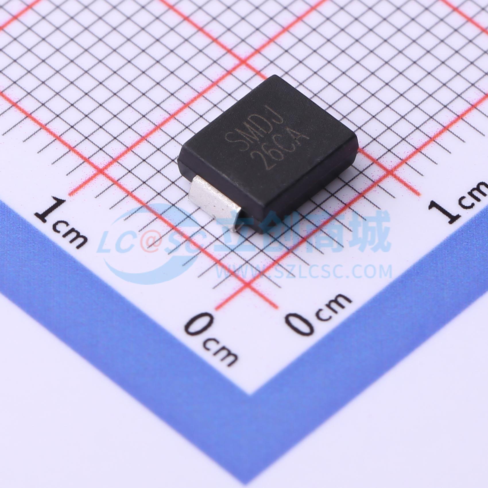 点击查看大图 SMDJ26CA实物图