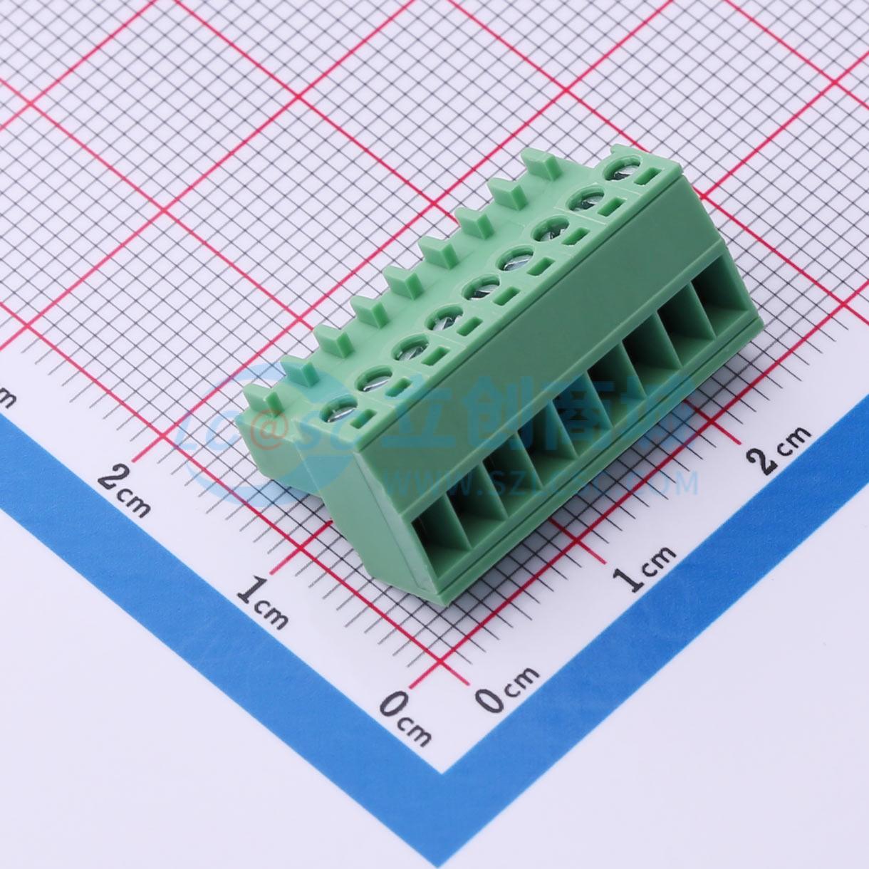 点击查看大图 MX2EDGK-2.54-09P-GN01-Cu-Y-A实物图
