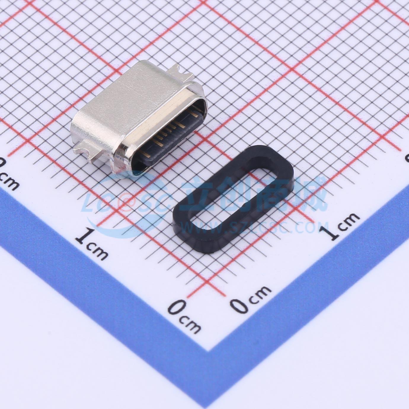 点击查看大图 TYPE-C 16PFS 2JCB1.6-H6.5 IPX8实物图