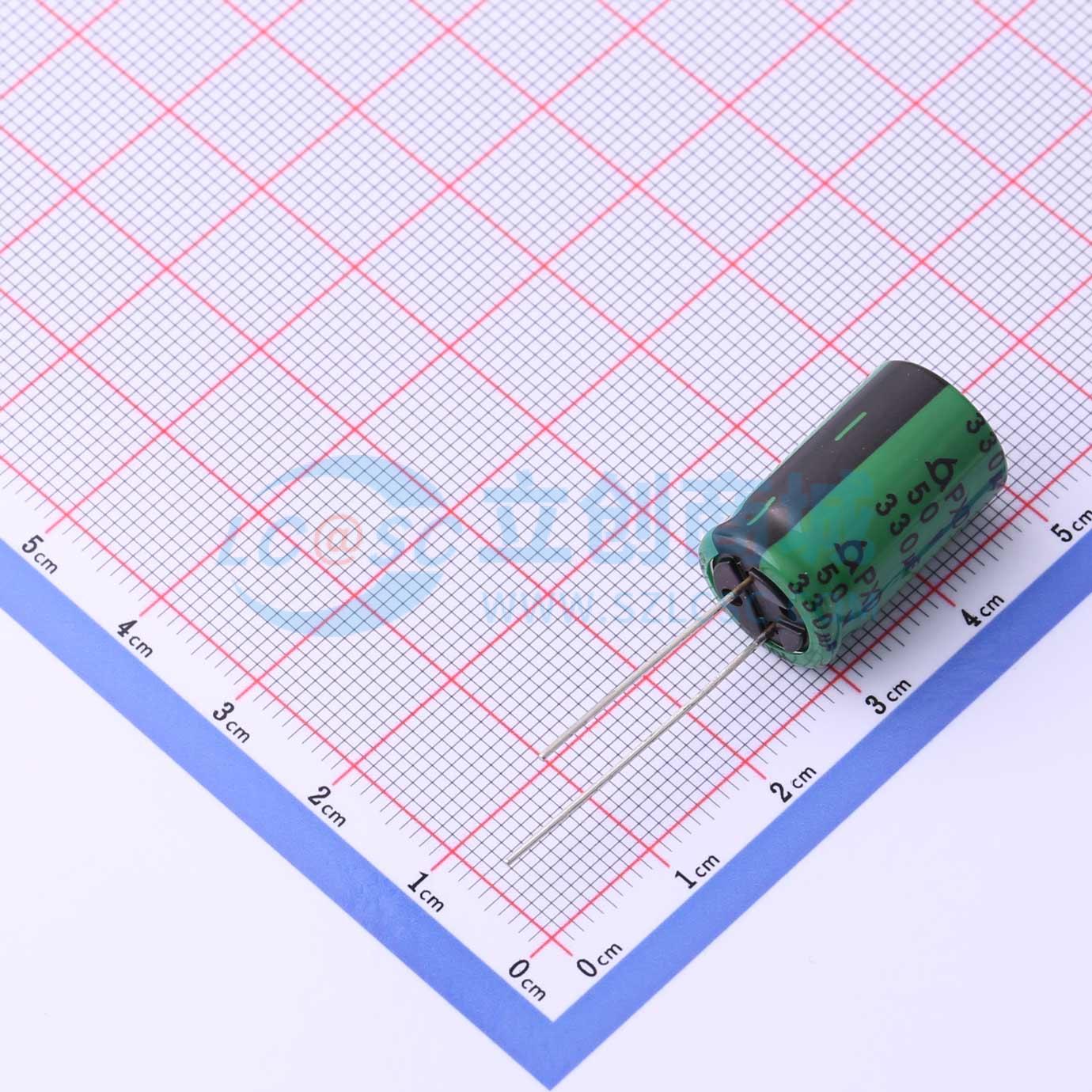 点击查看大图 PXD50V330M12.5*20 LO实物图