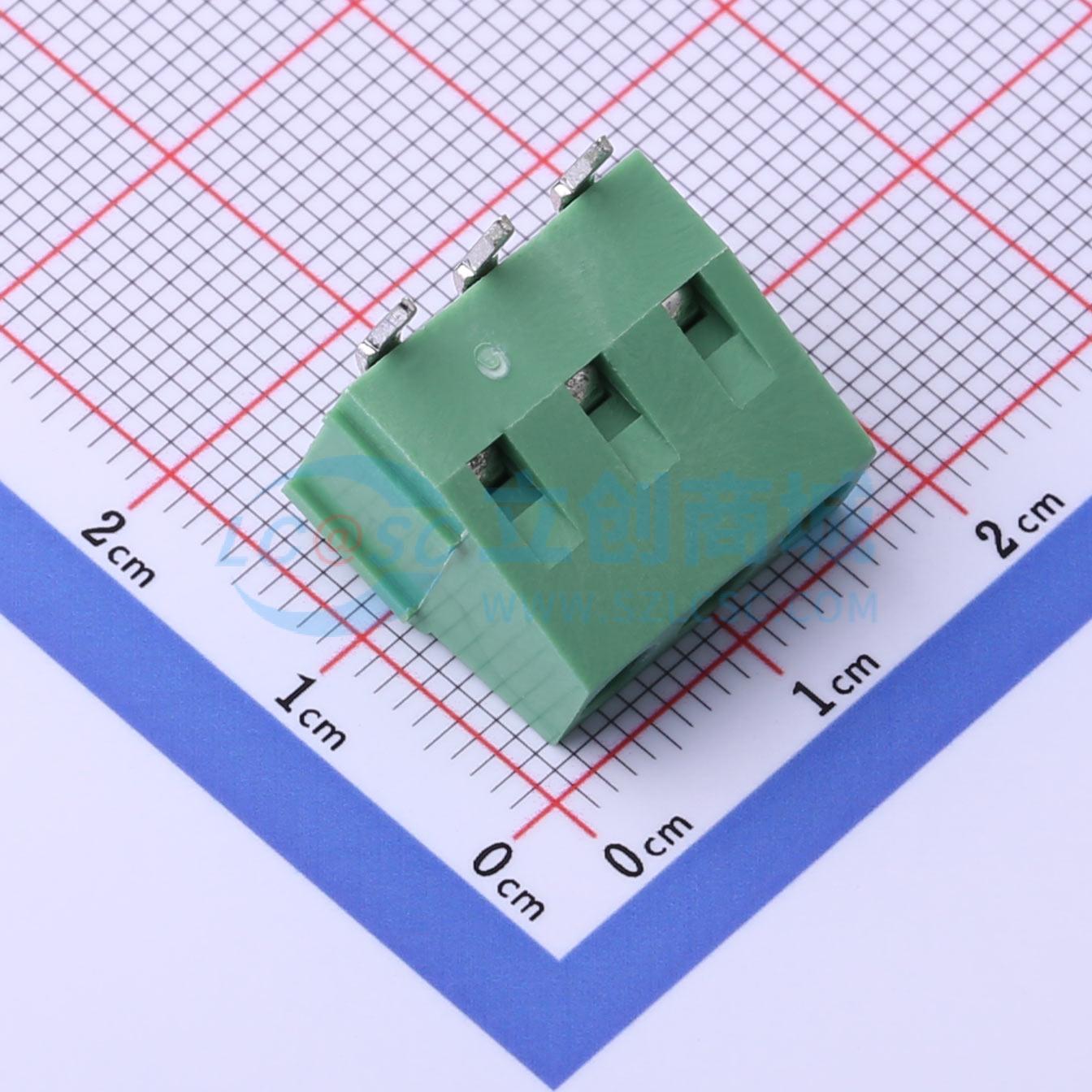 点击查看大图 DB128R-5.08-3P-GN-S实物图