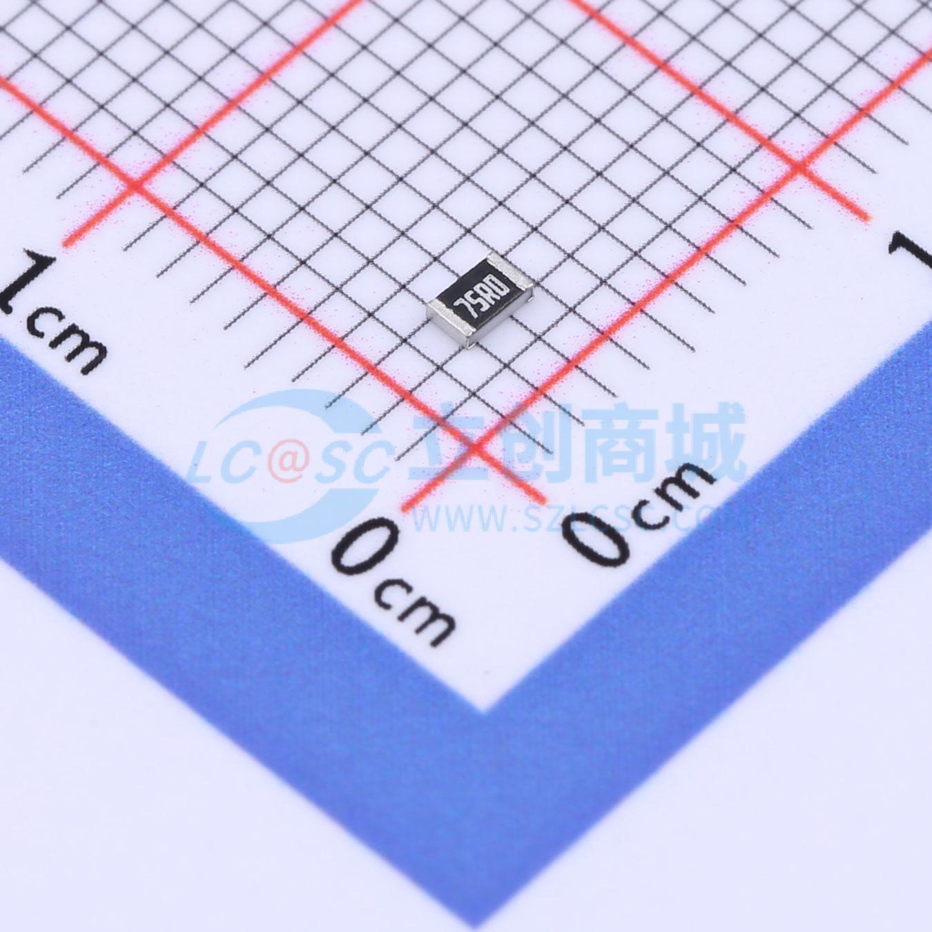 点击查看大图 RC0805FR-7W75RL实物图