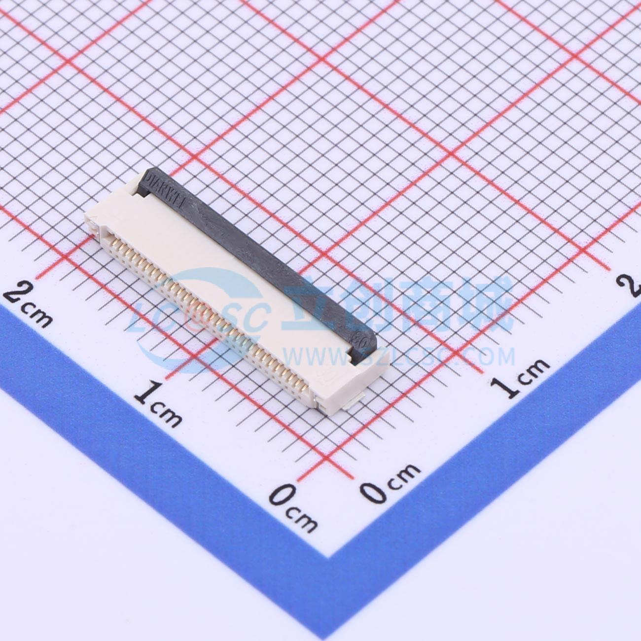 点击查看大图 KH-FPC0.5-H2.0SMT-30P-QCHF实物图