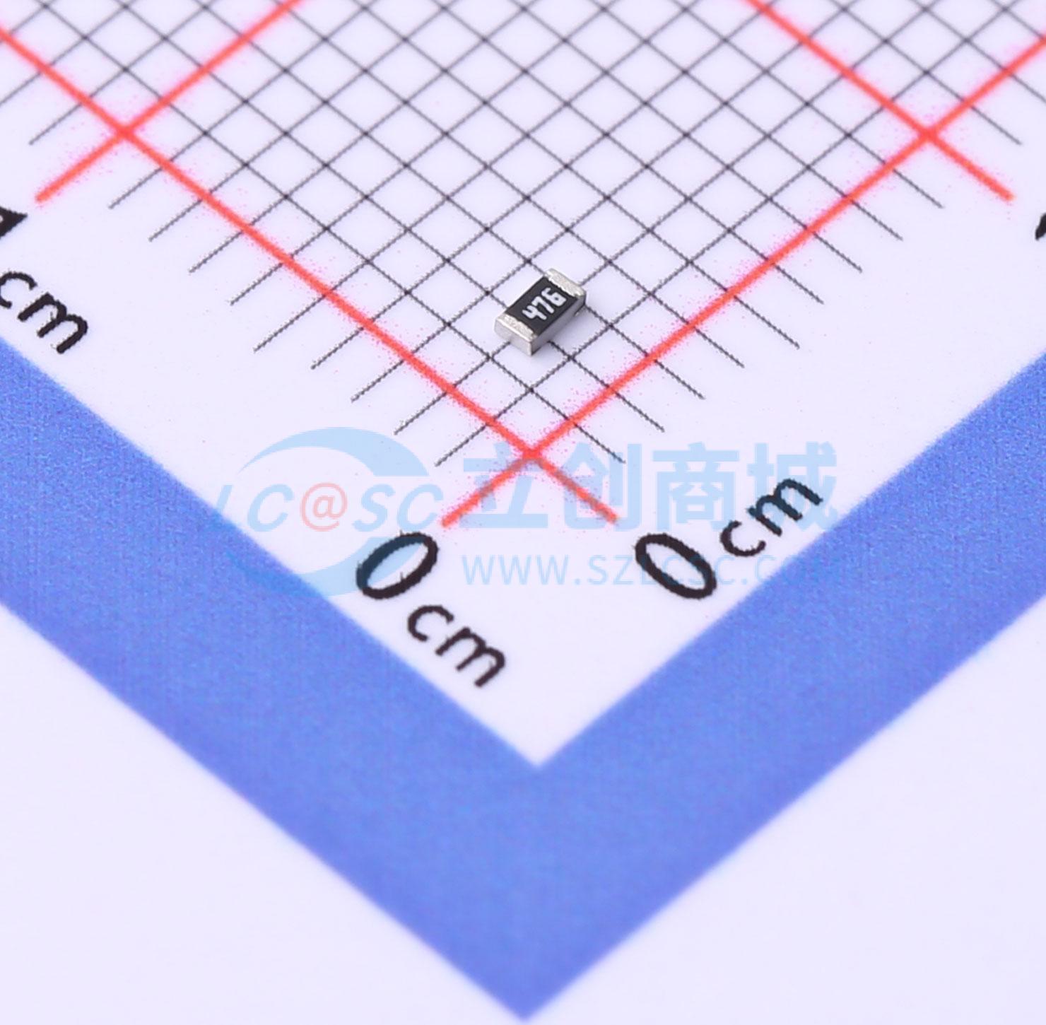 点击查看大图 FRC0603J476TS实物图