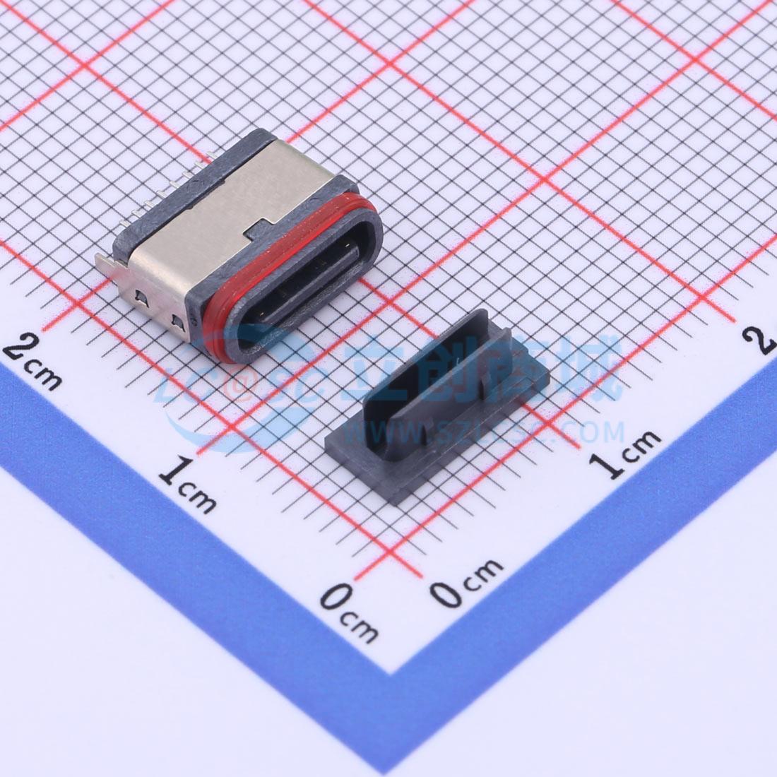 点击查看大图 TYPE-C 16PFS LCH7.45 IPX8实物图