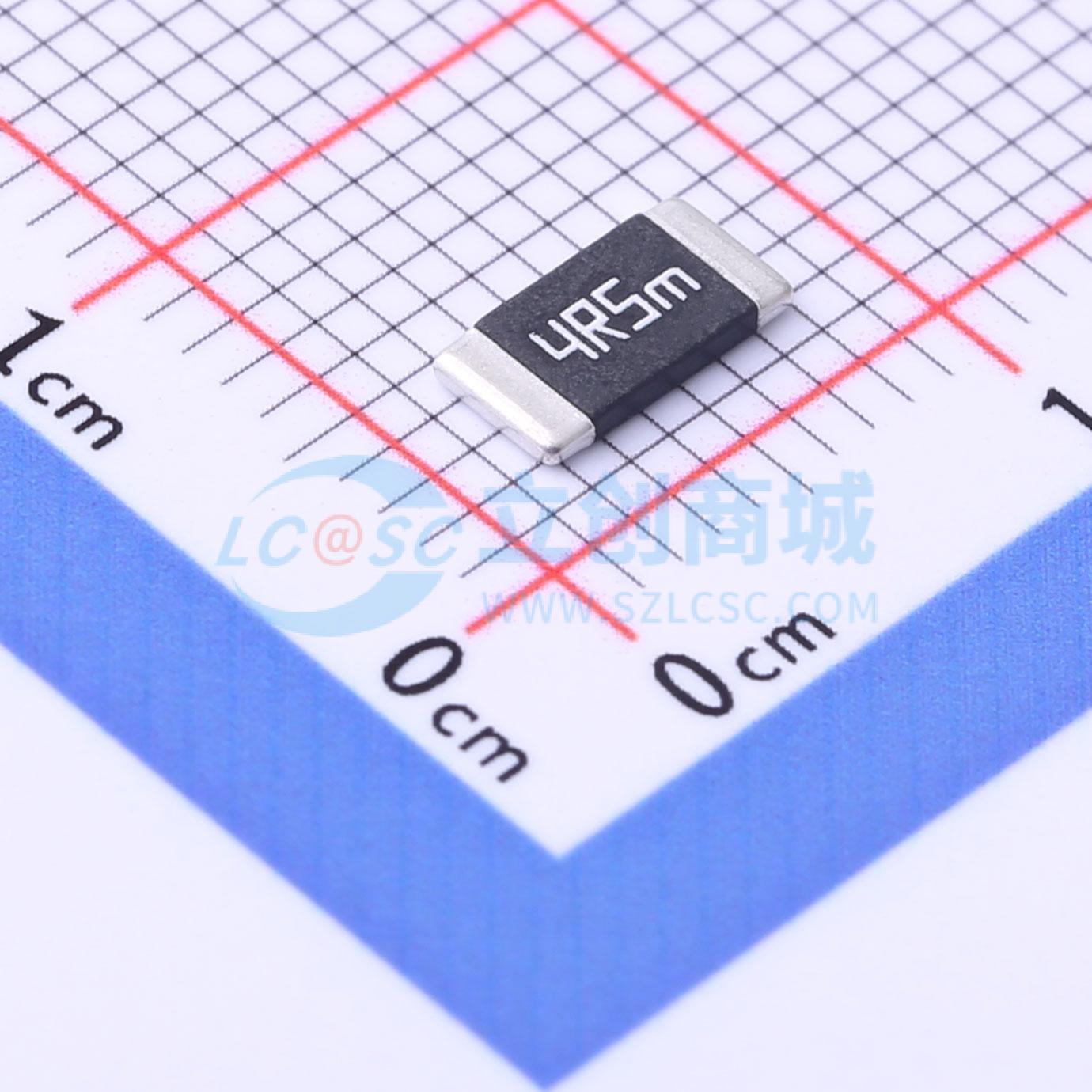 点击查看大图 HoJLR2512-2W-4.5mR-1%-75ppm实物图