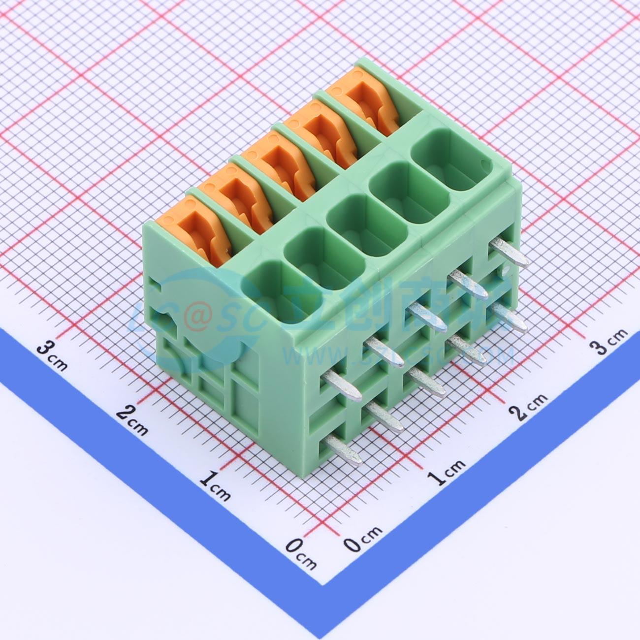 点击查看大图 KF207R-5.08-5P实物图