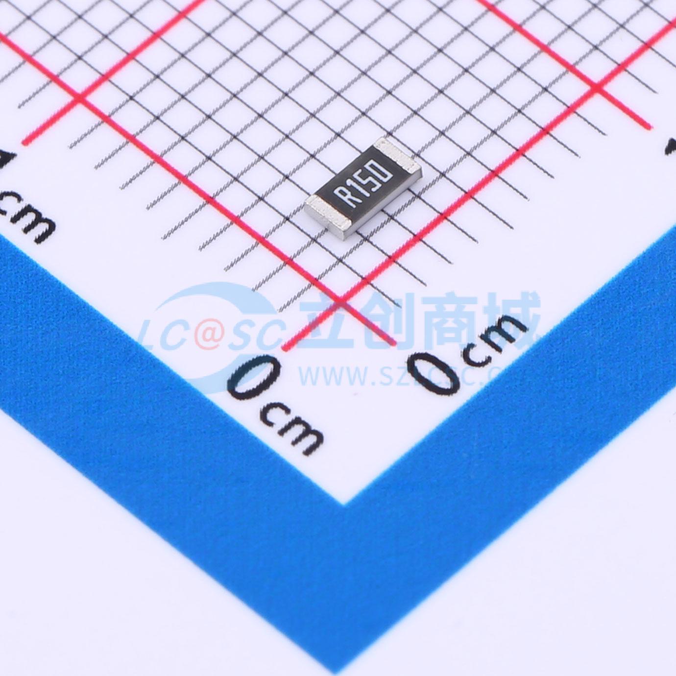 点击查看大图 HoLRT1206-1W-150mR-1%实物图