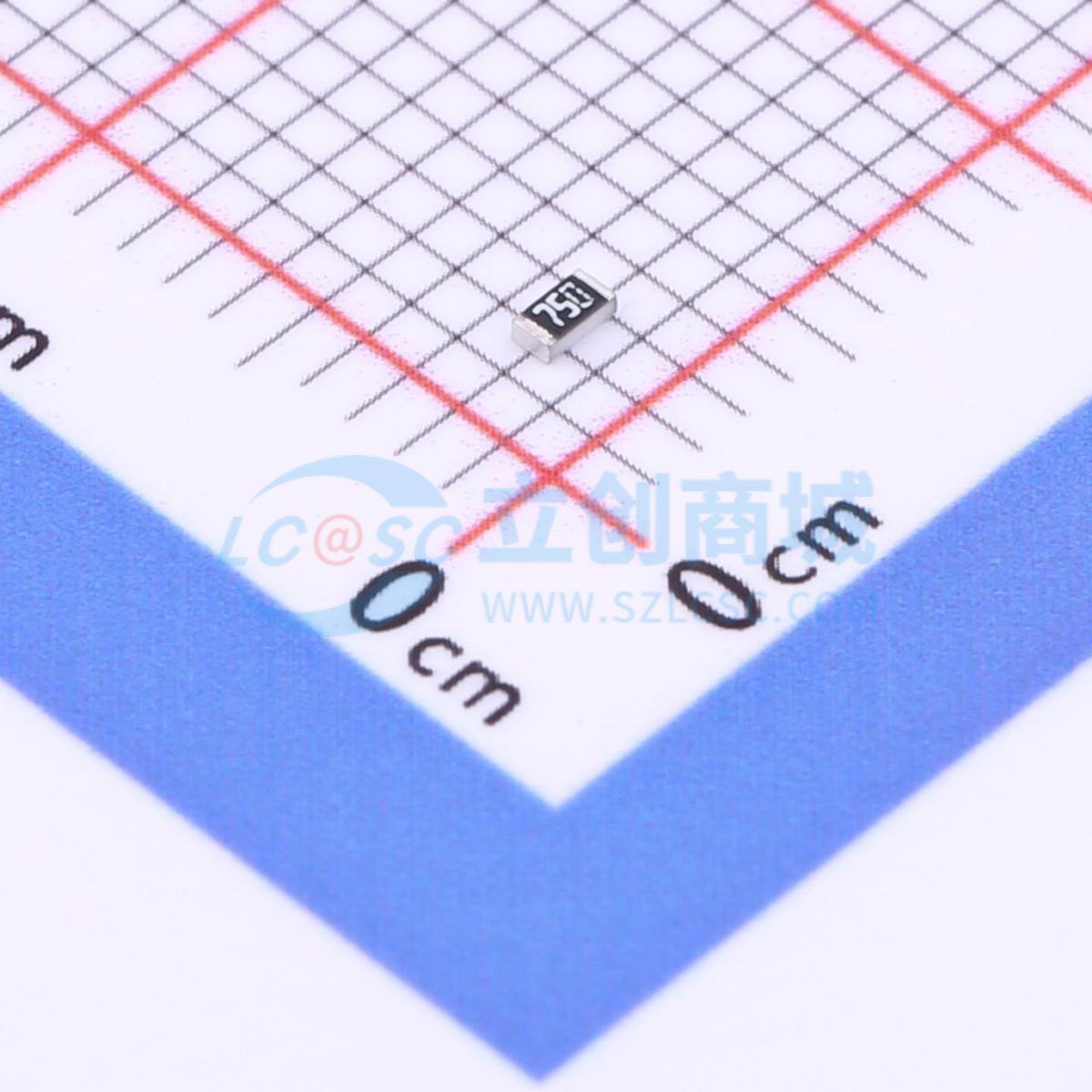 点击查看大图 SC0603J75R0F2BNRH实物图