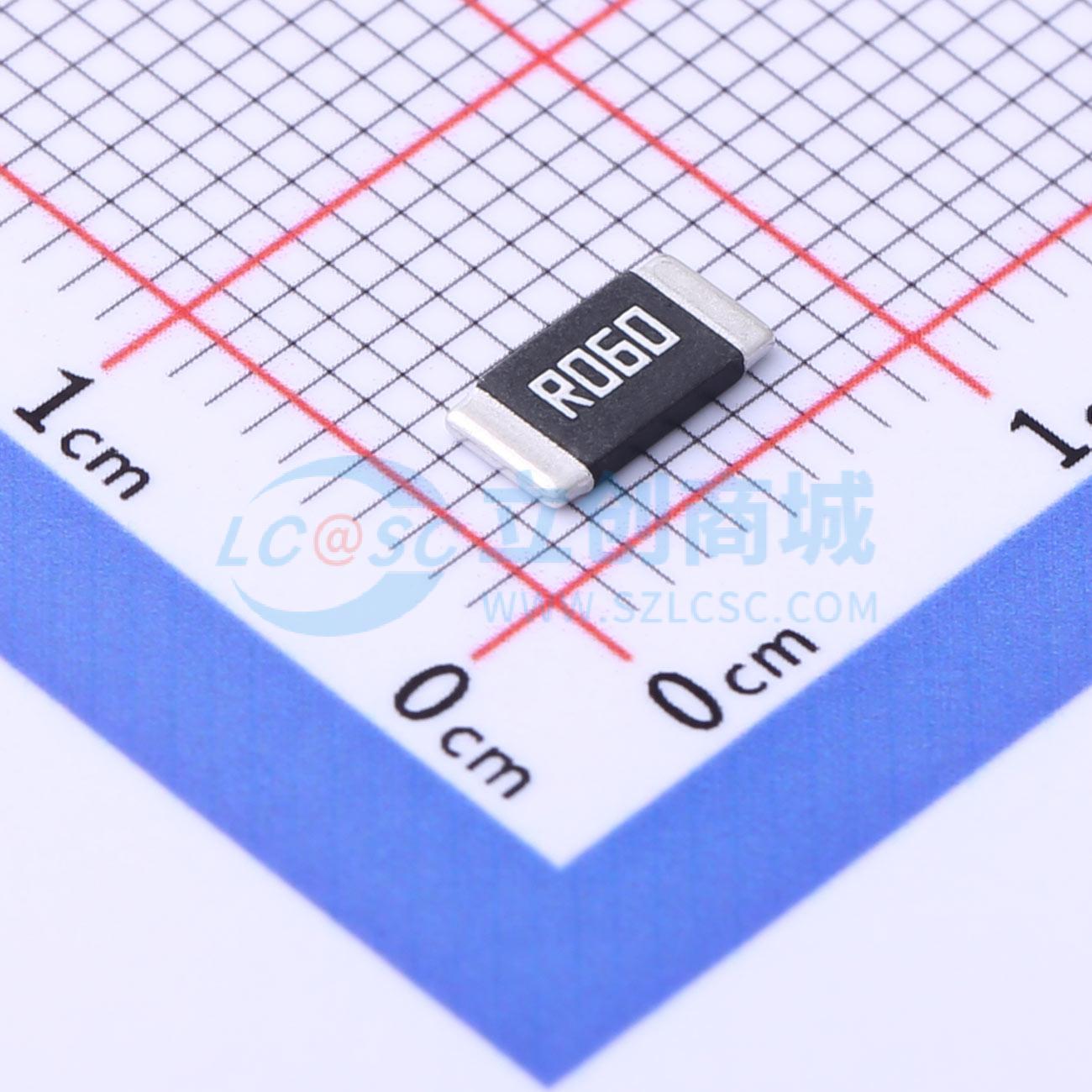 点击查看大图 HoJLR2512-2W-60mR-1%-75ppm实物图