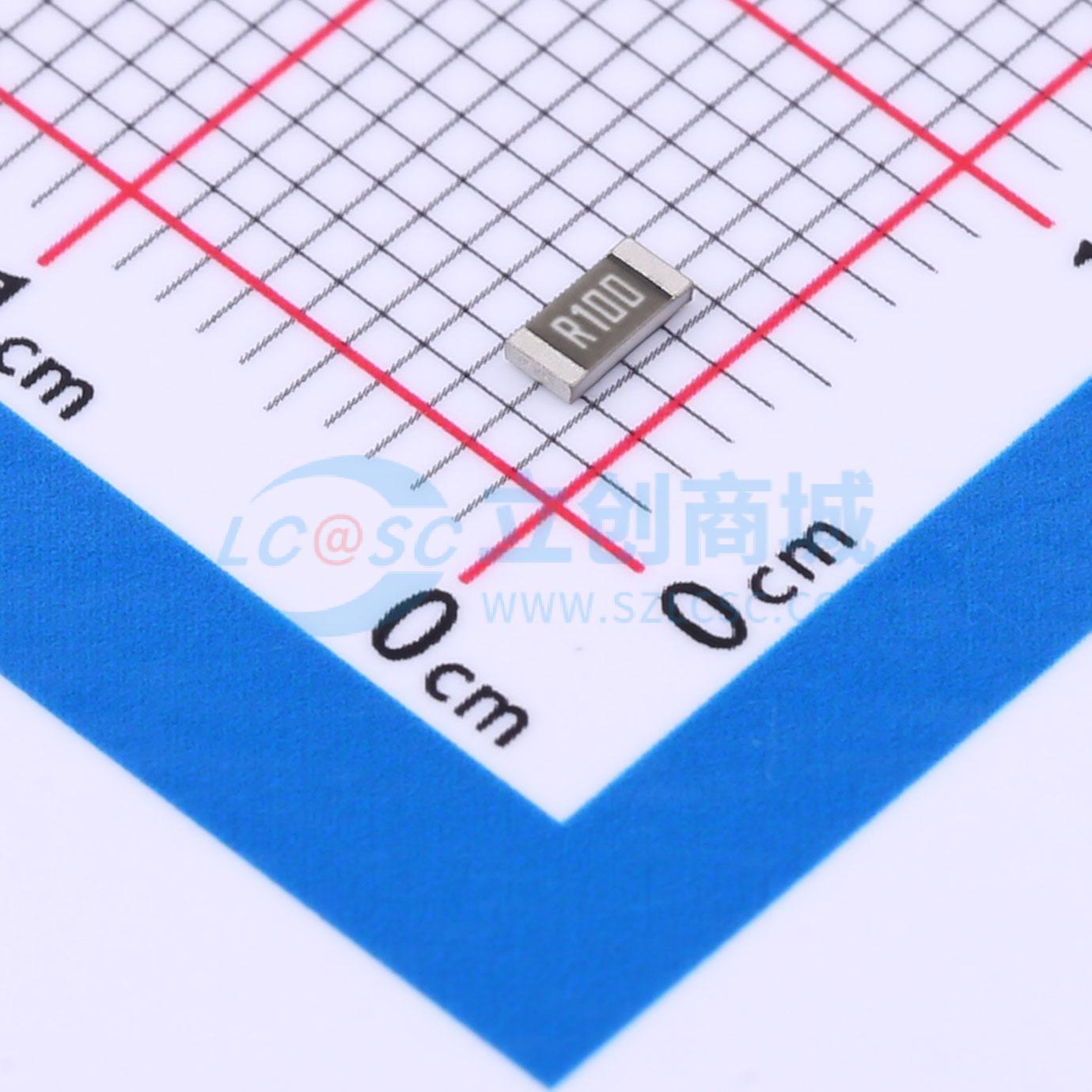 点击查看大图 HoLRT1206-1W-100mR-1%实物图