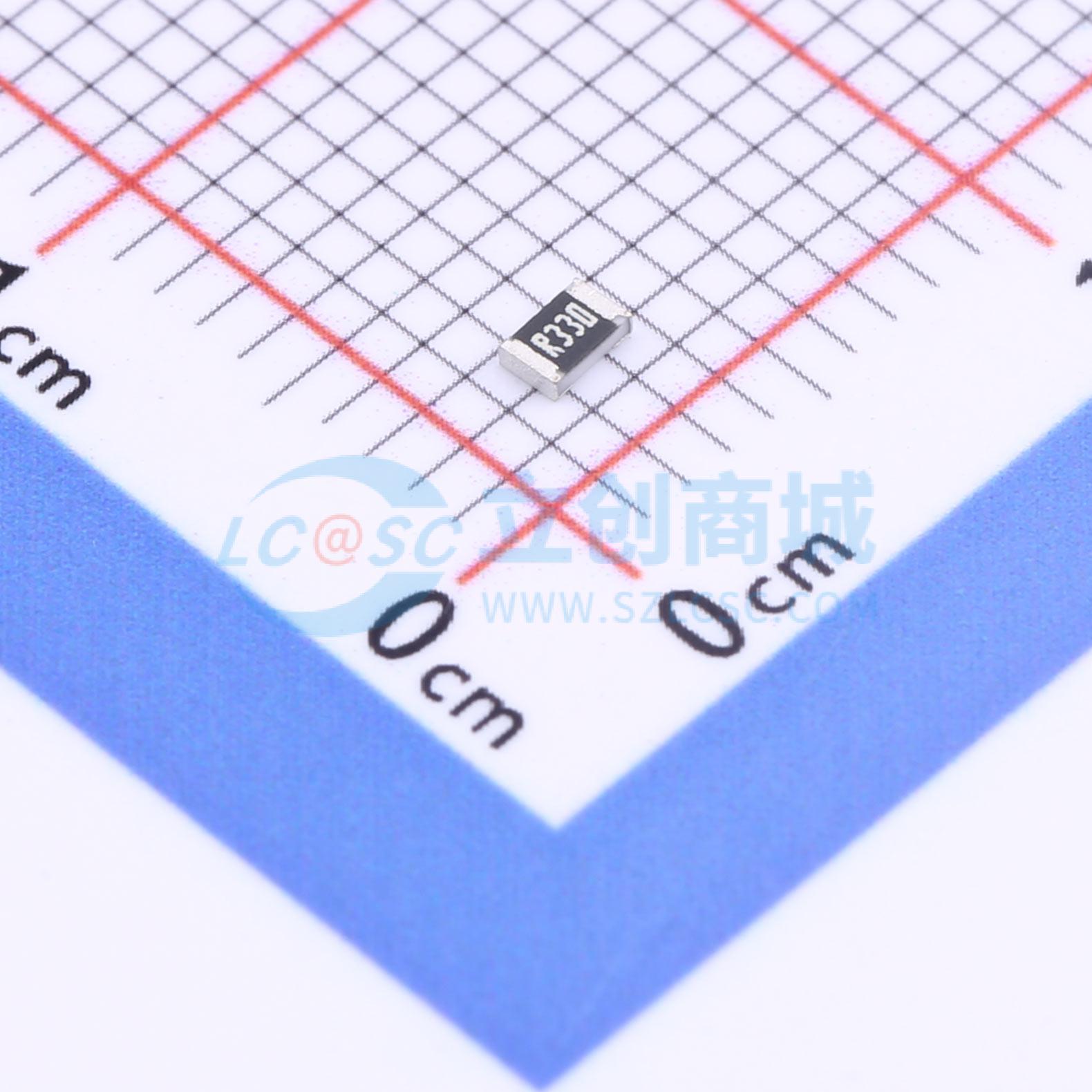 点击查看大图 CR0805J80R33G实物图