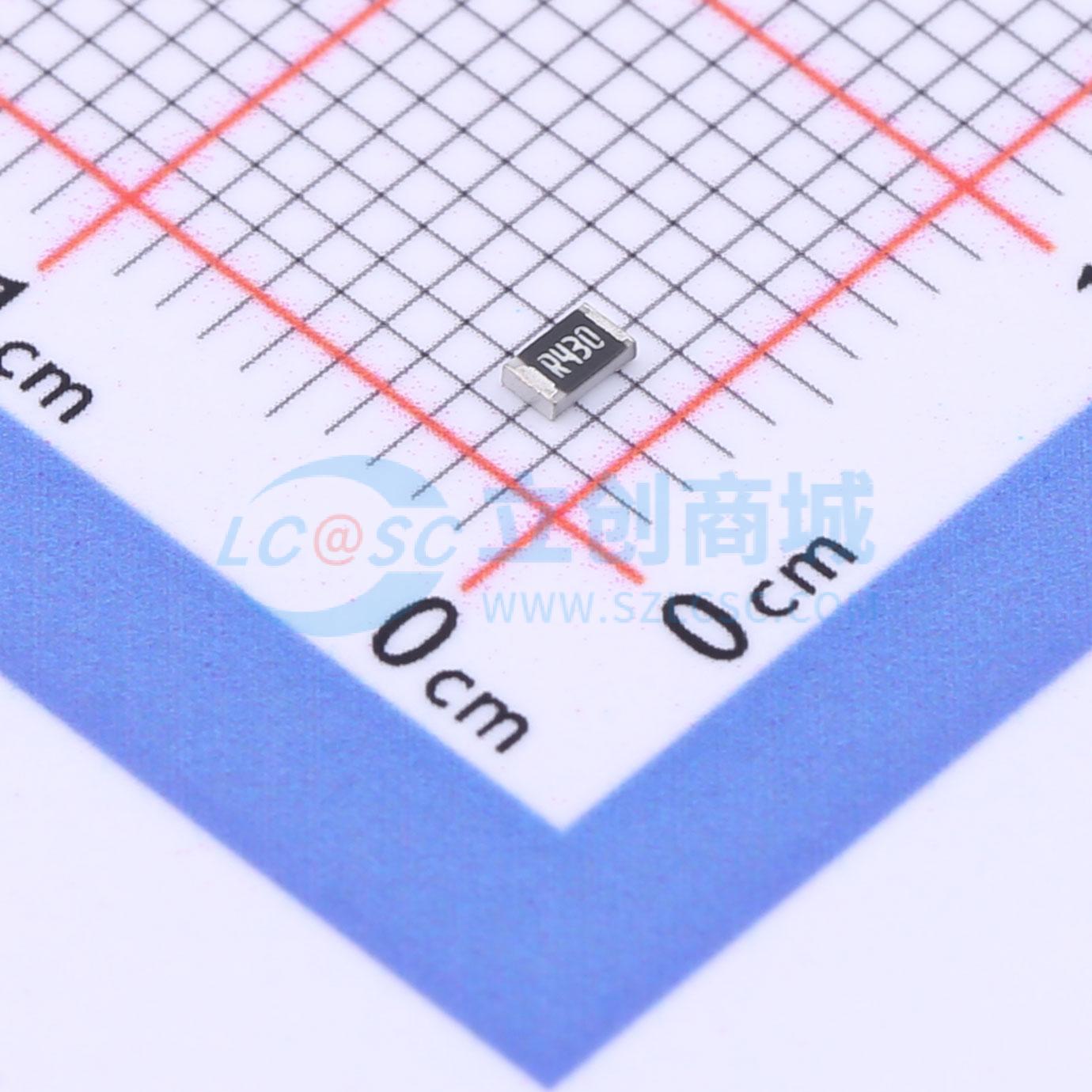 点击查看大图 SCR0805FR430实物图