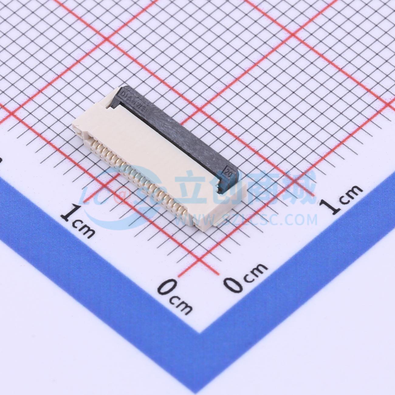 点击查看大图 KH-FPC0.5-H2.0SMT-20P-QCHF实物图