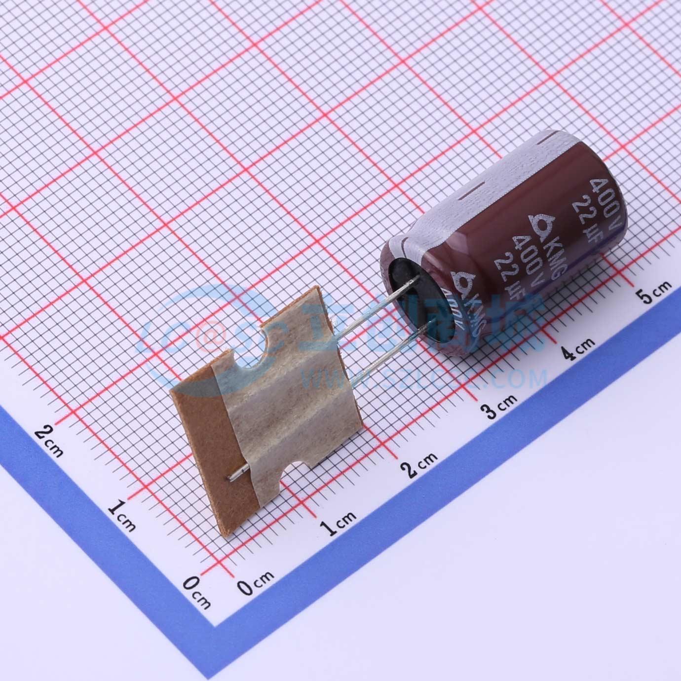 点击查看大图 KMG400V22M12.5*20 5.0TP实物图