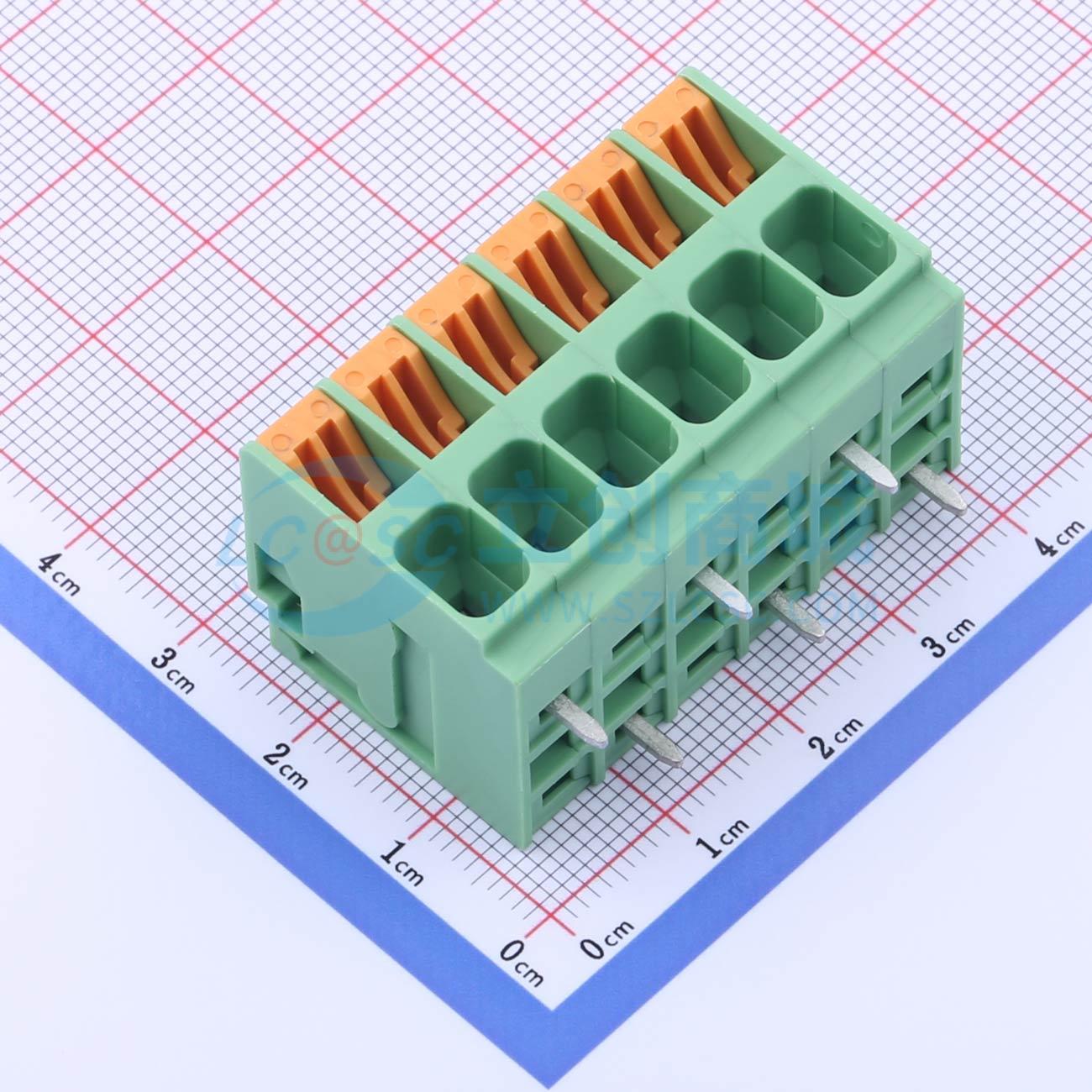 点击查看大图 KF207RB-6.35-6P实物图