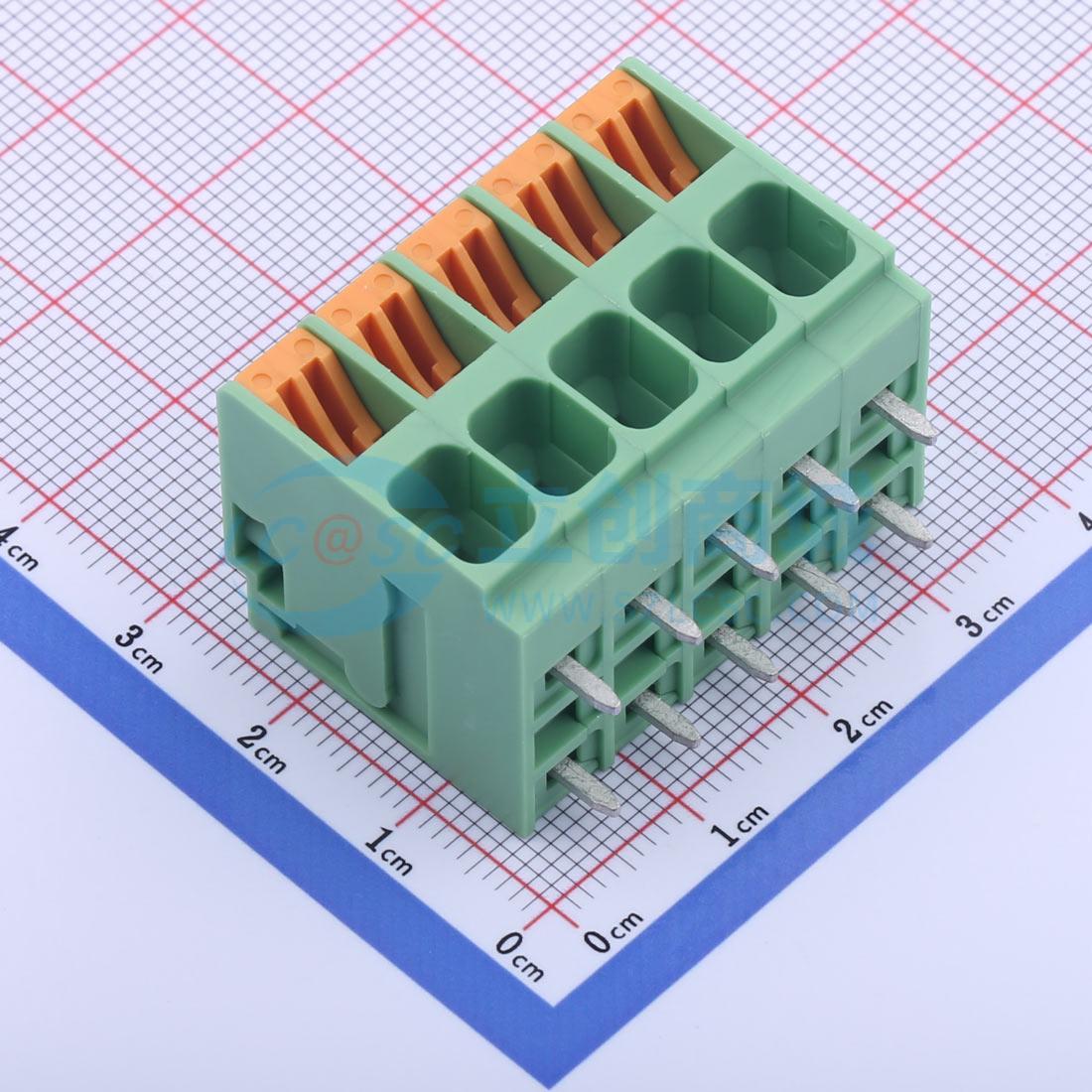 点击查看大图 KF207R-6.35-5P实物图
