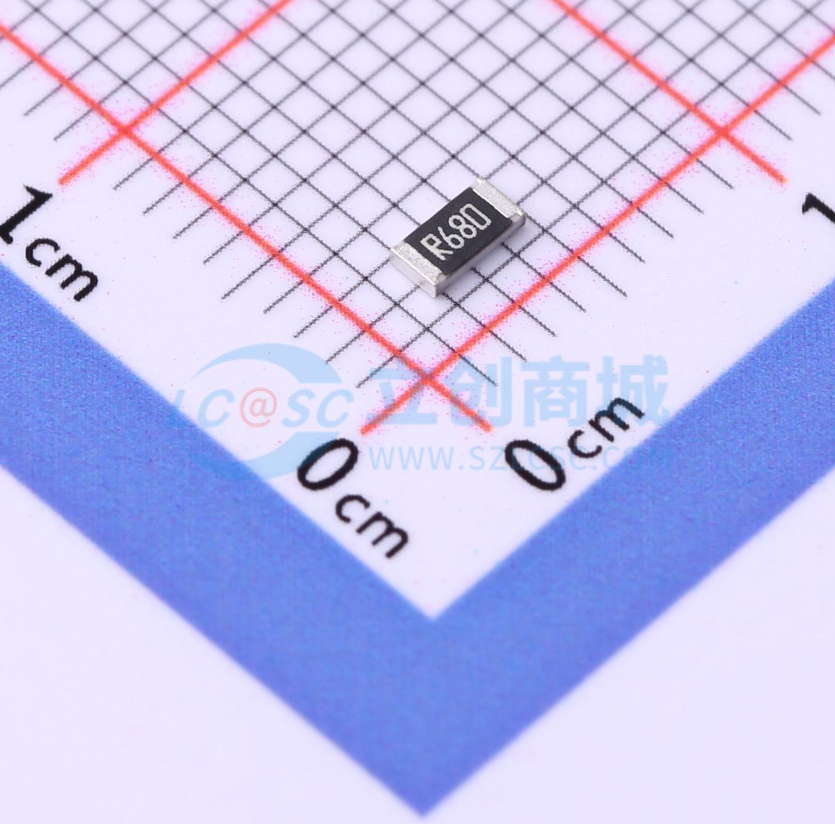 点击查看大图 CR1206J4R680G实物图