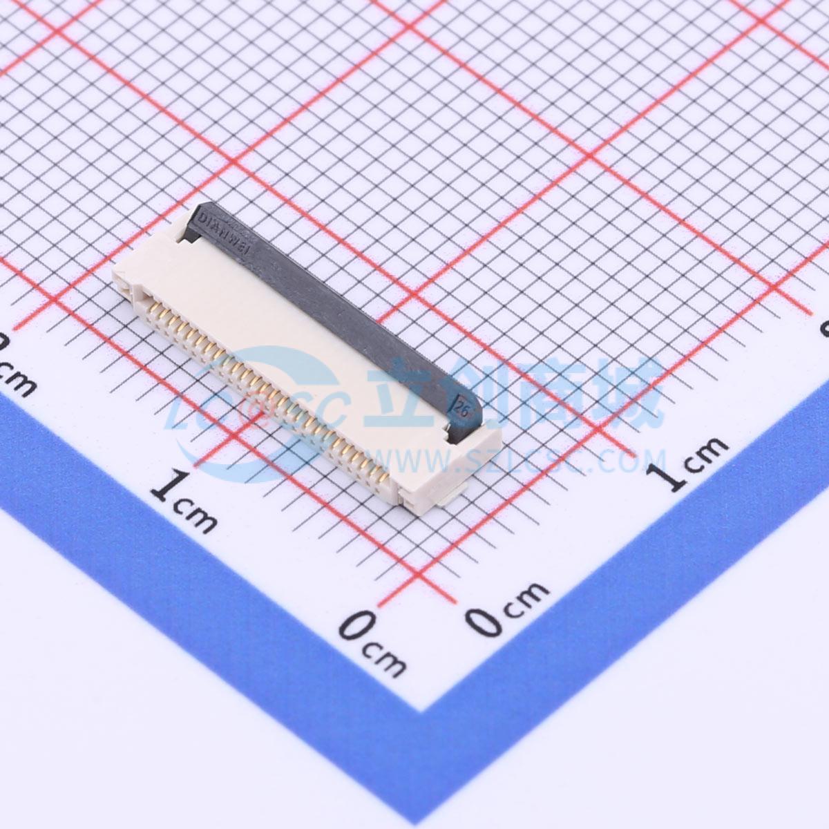 点击查看大图 KH-FPC0.5-H2.0SMT-26P-QCHF实物图