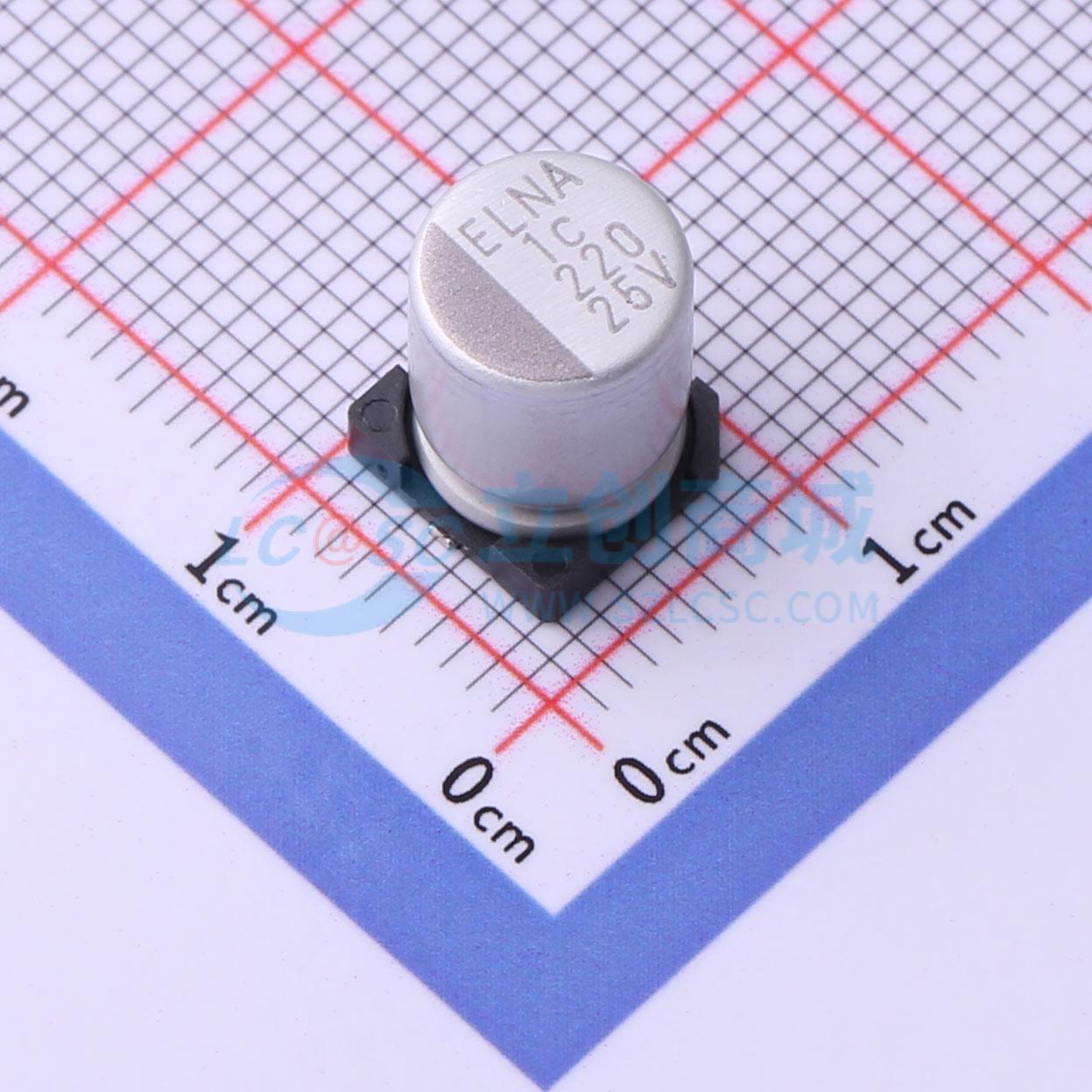 点击查看大图 RVO-25V221MG10Y1U-R2实物图