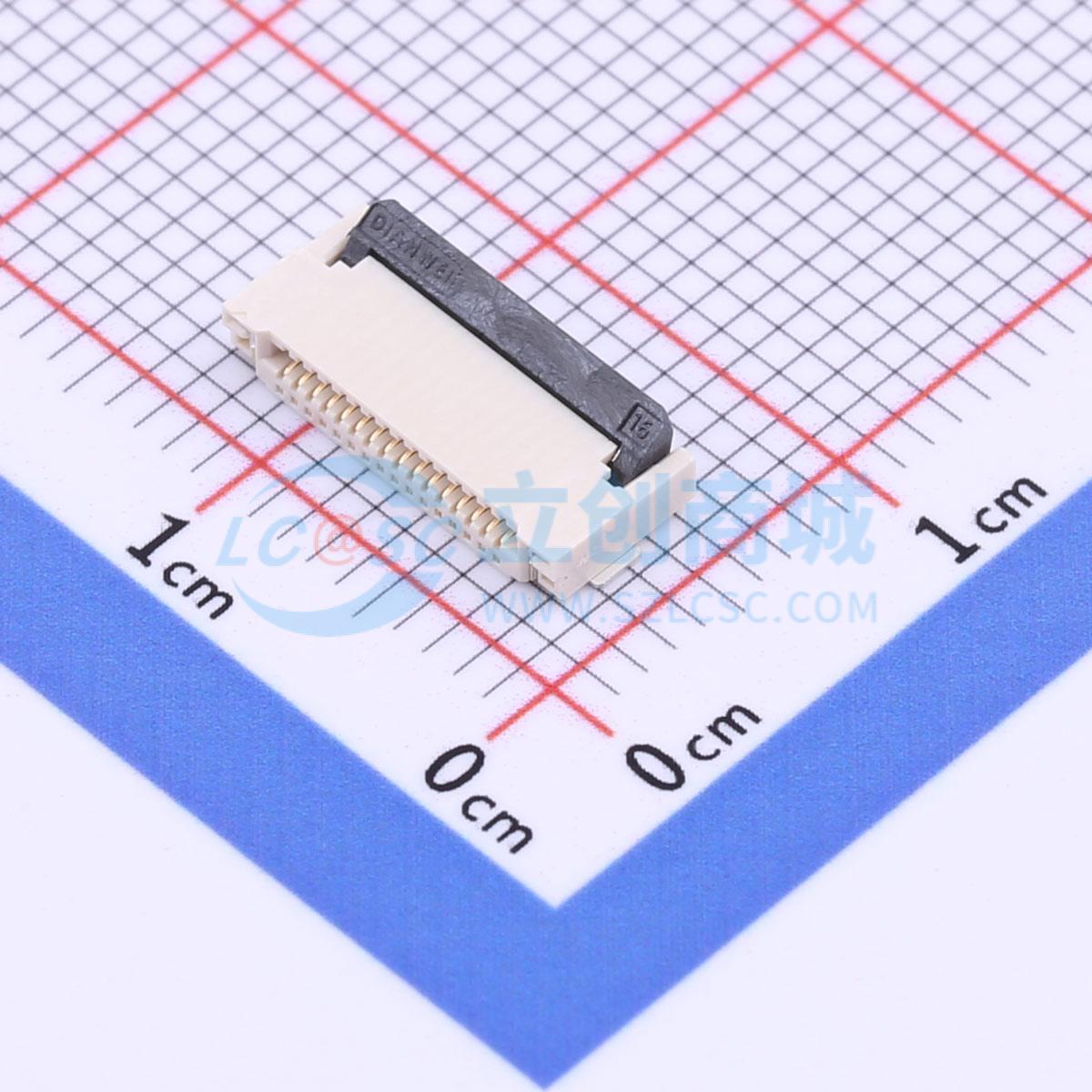 点击查看大图 KH-FPC0.5-H2.0SMT-16P-QCHF实物图