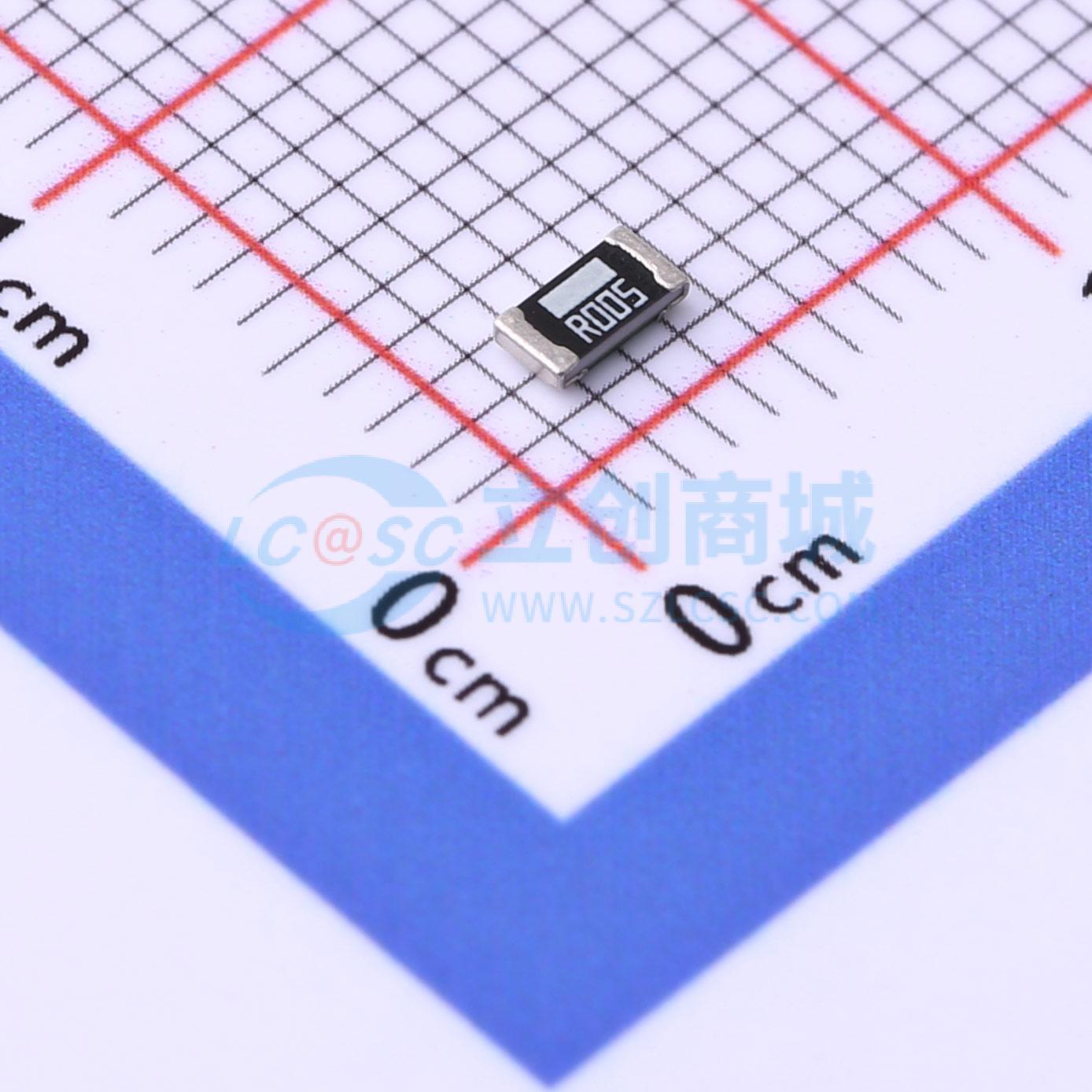 HoCS1206-1/4W-5mR-1%实物图