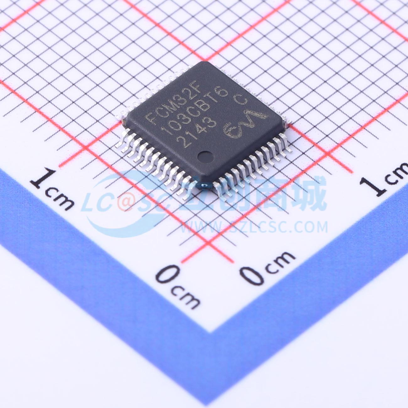 点击查看大图 FCM32F103CBT6实物图