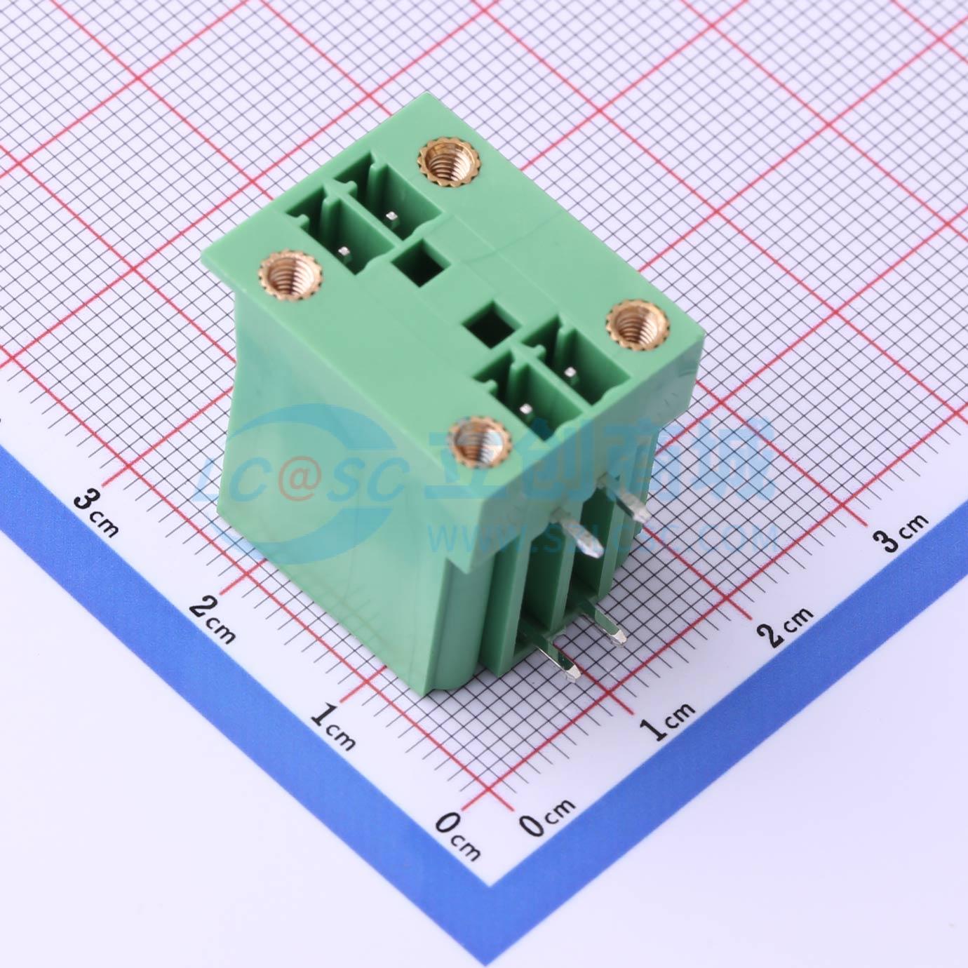 点击查看大图 DB2ERHM-3.81-2*2P-GN实物图