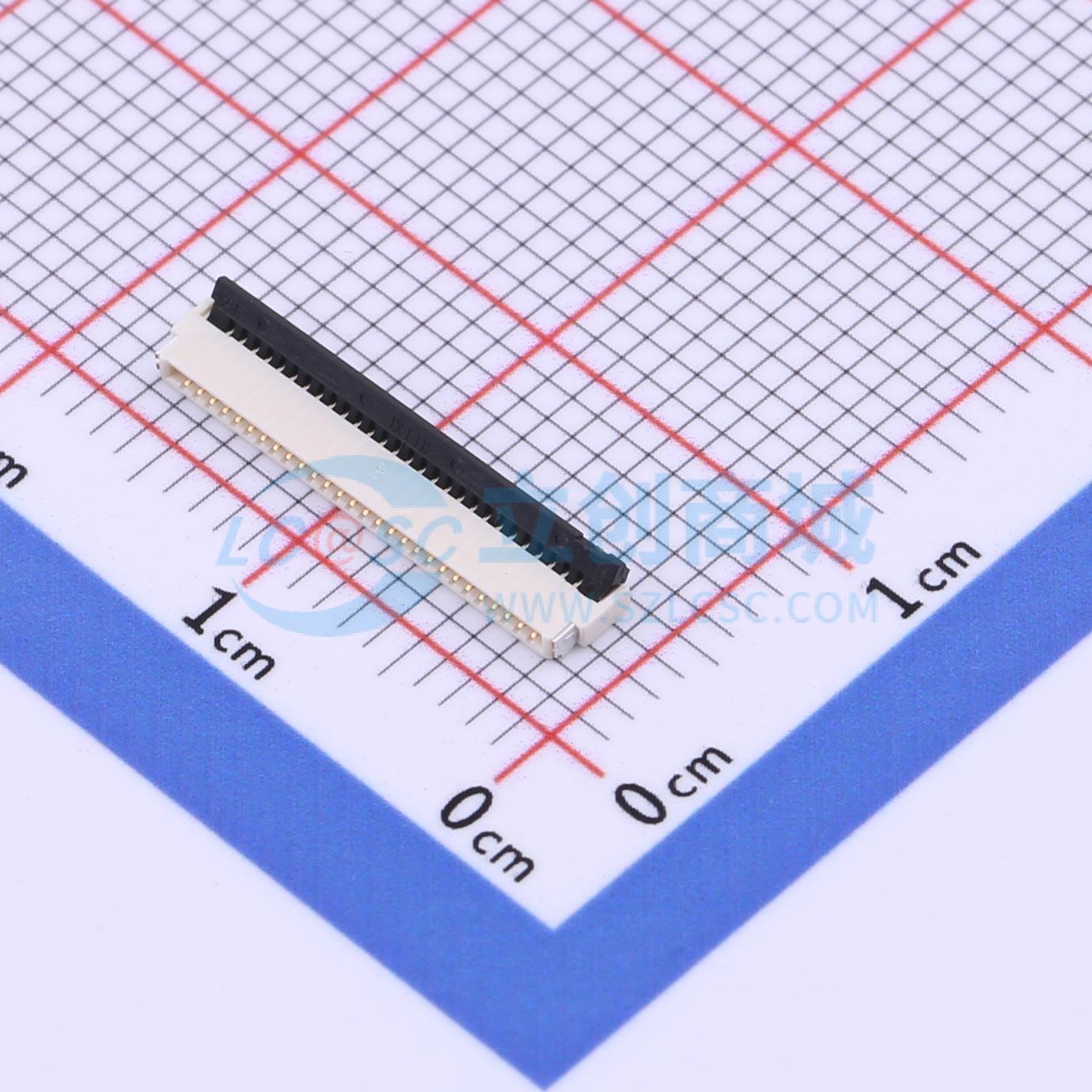 点击查看大图 KH-FPC0.5-H1.0SMT-28P-QCHF实物图