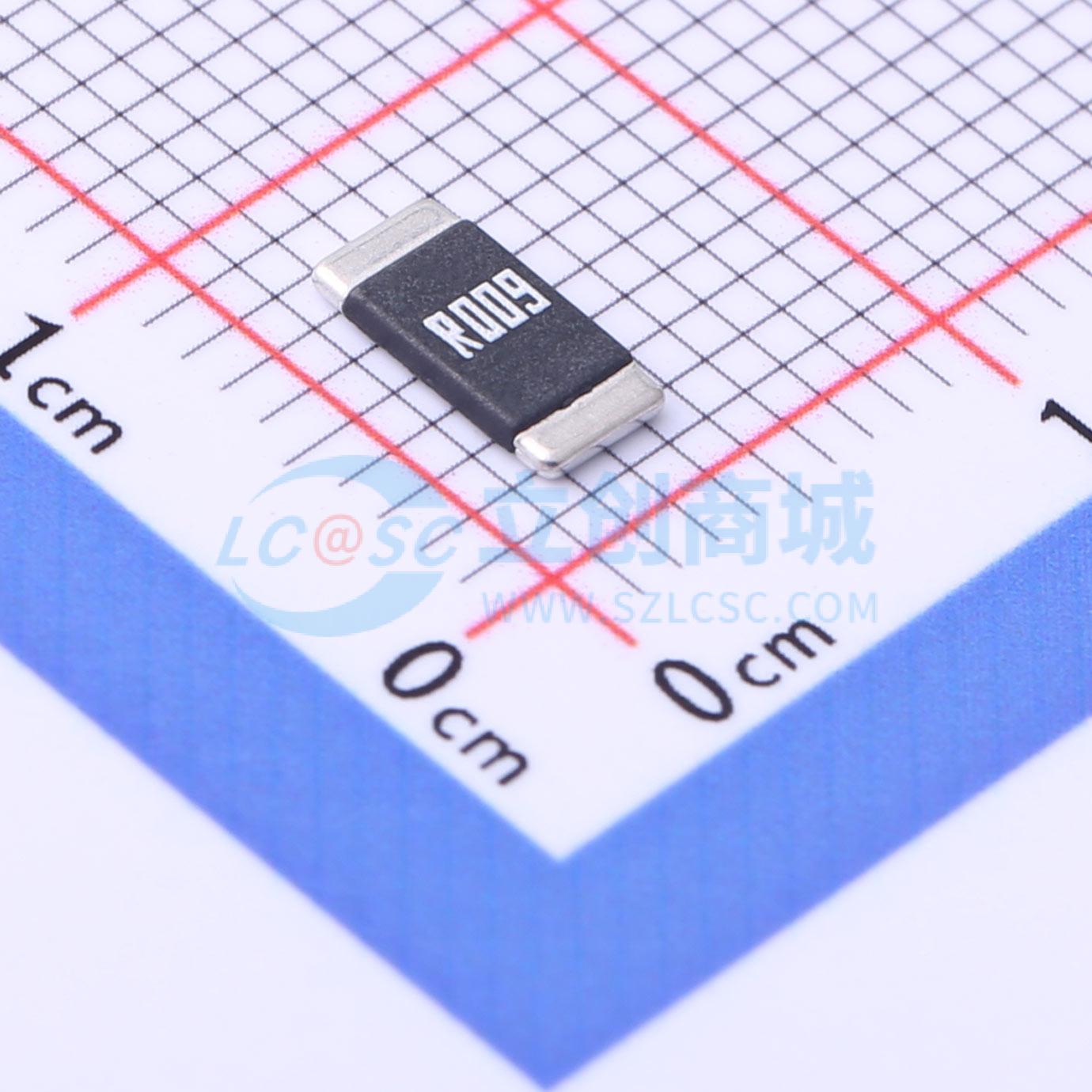 点击查看大图 HoJLR2512-2W-9mR-1%-75ppm实物图