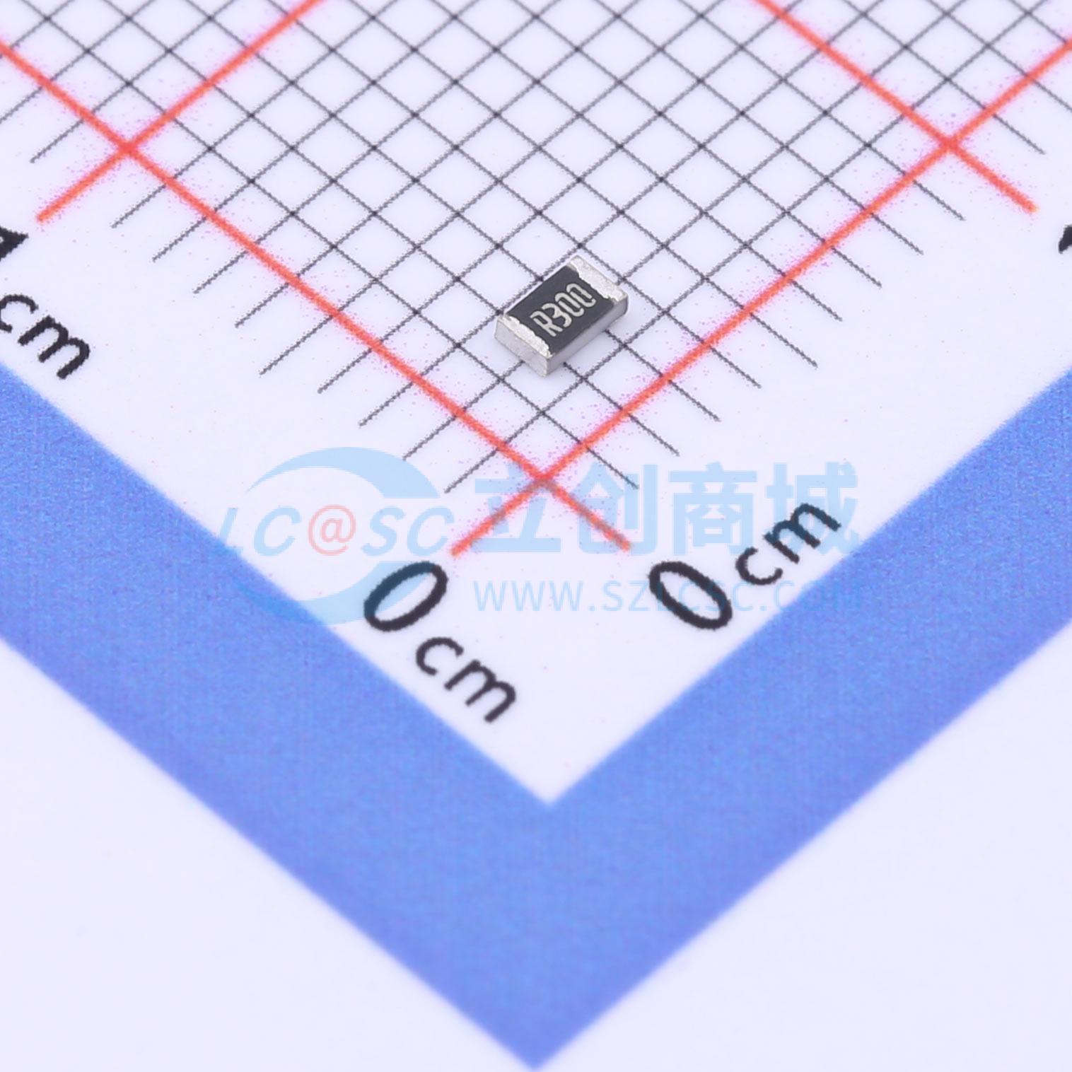 点击查看大图 SCR0805FR300实物图