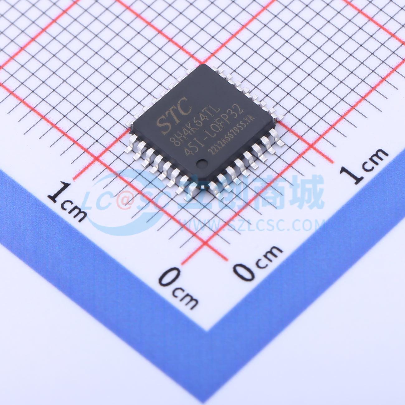 点击查看大图 STC8H4K64TL-45I-LQFP32实物图